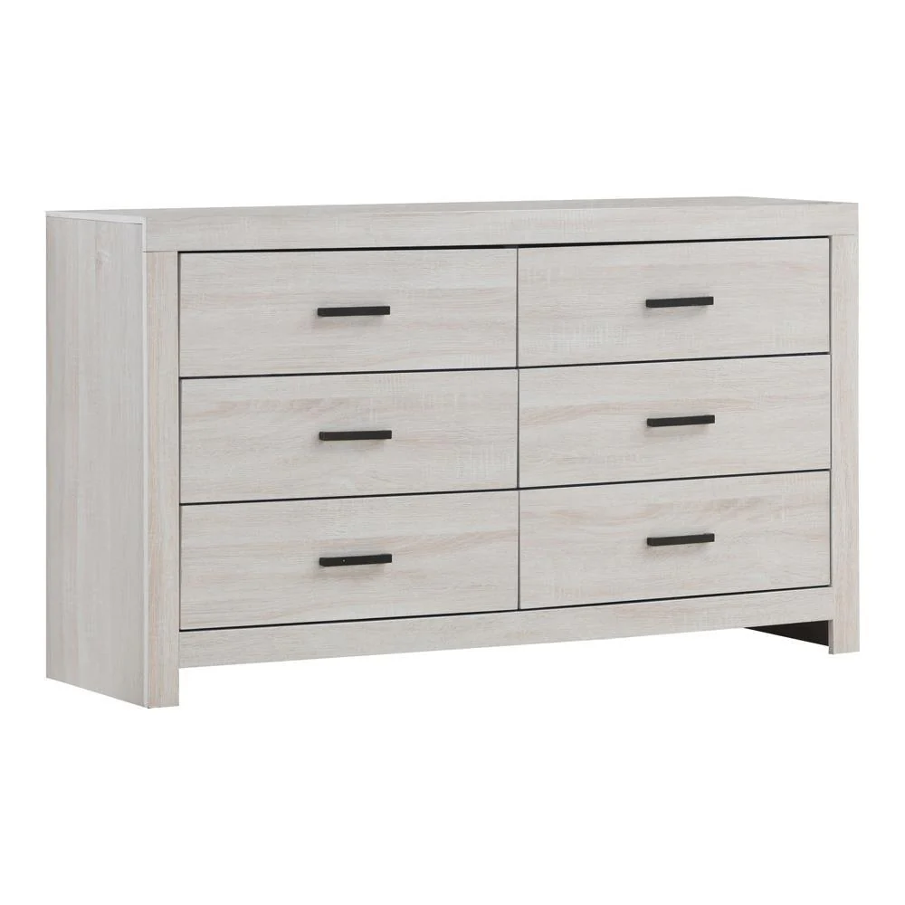 Brantford Coastal White 6-Drawer Dresser - Image 2