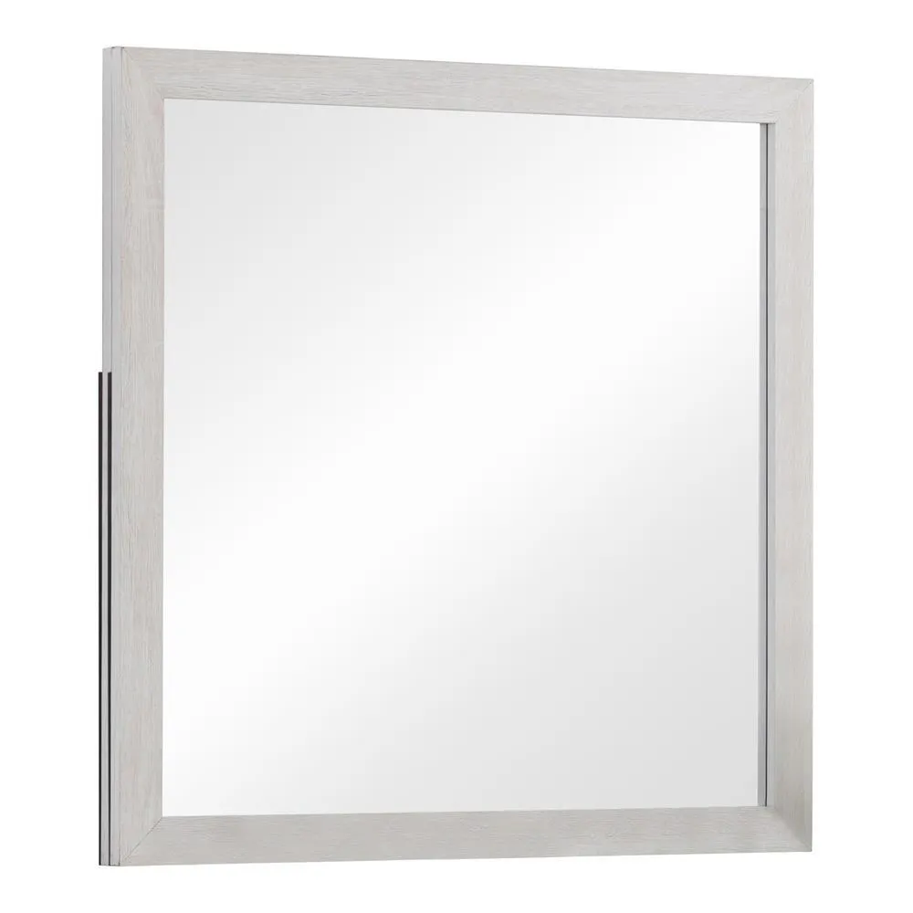 Brantford White Coastal Rectangle Dresser Mirror - Image 2
