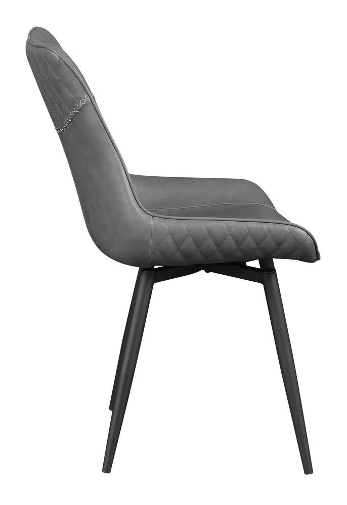 Brassie Gray Upholstered Side Chairs, Set of 2 - Image 3