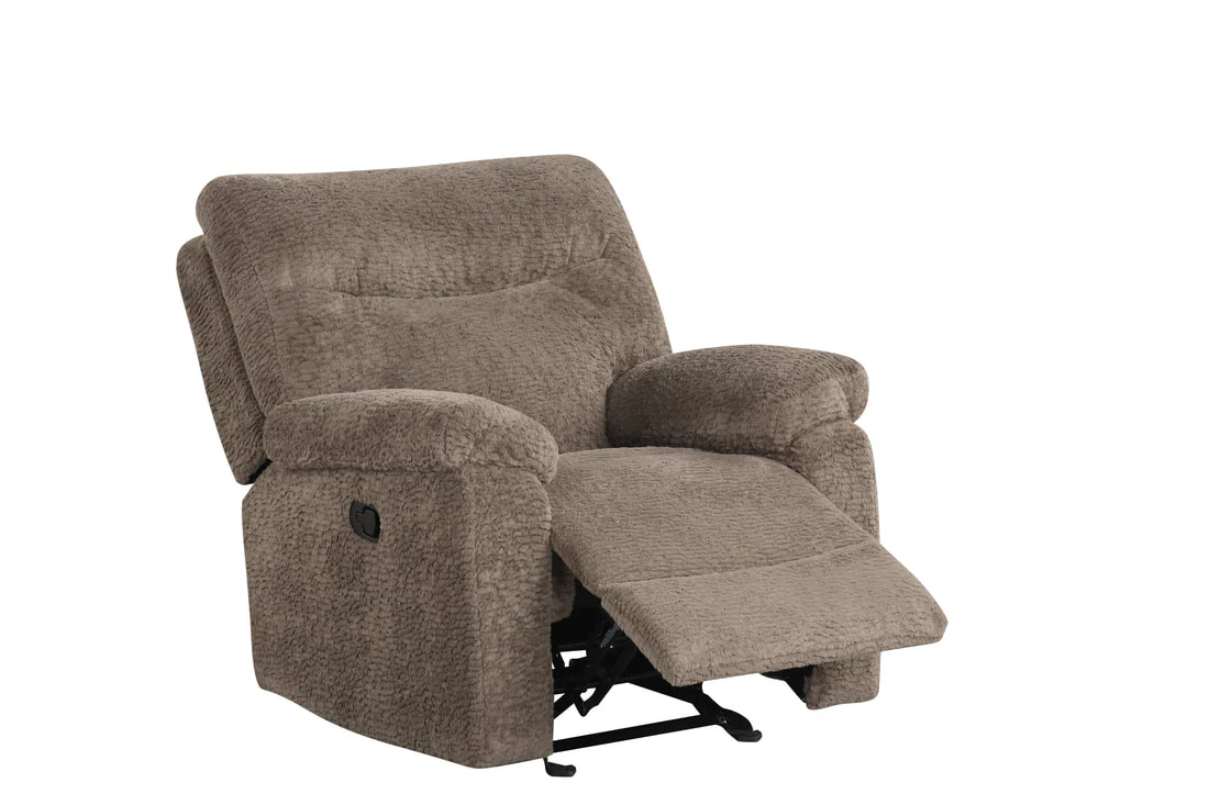 Bravo Mocha Fabric Reclining Living Room Set - Image 4