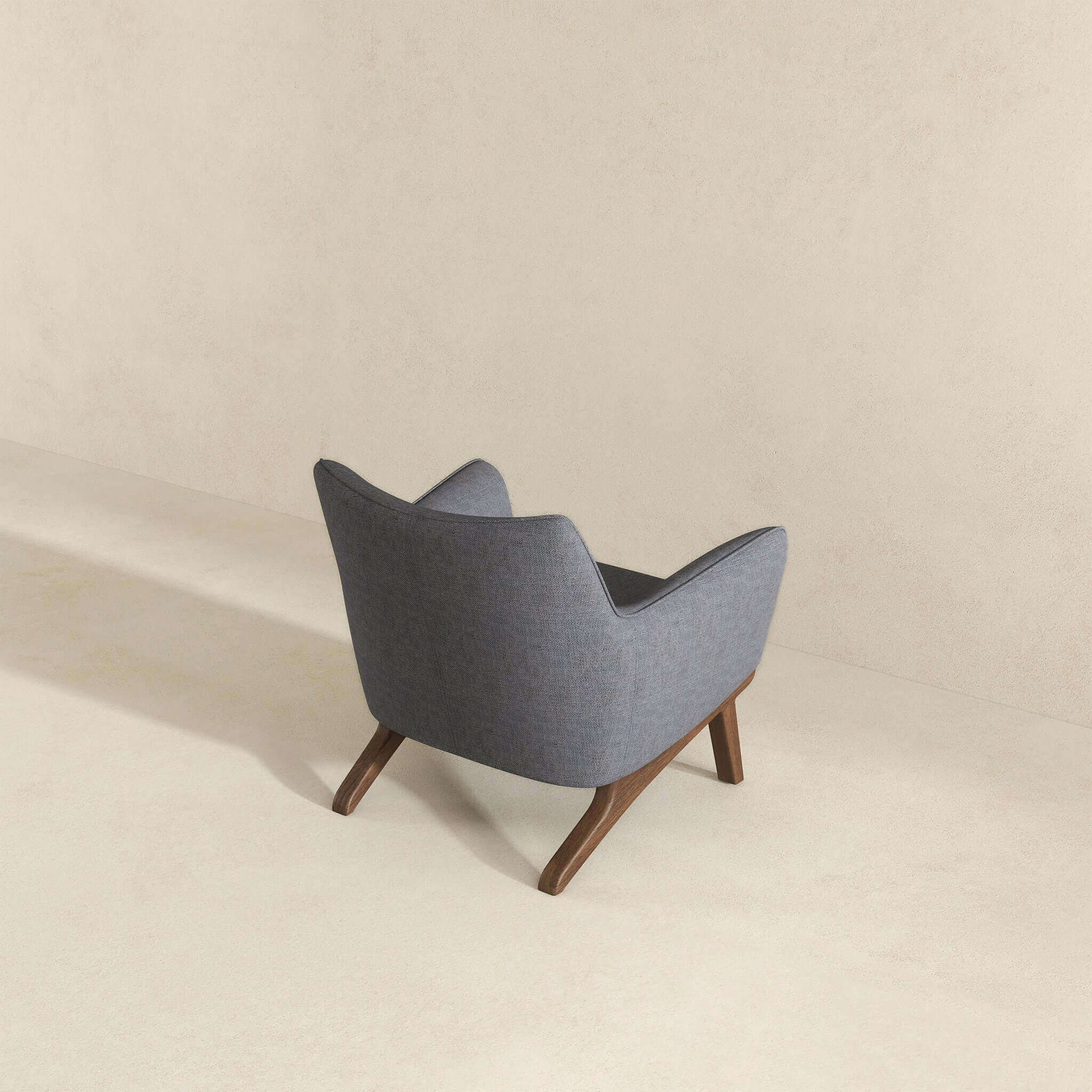 Brayden Mid Century Modern Sea Side Grey Linen Armchair - Image 5