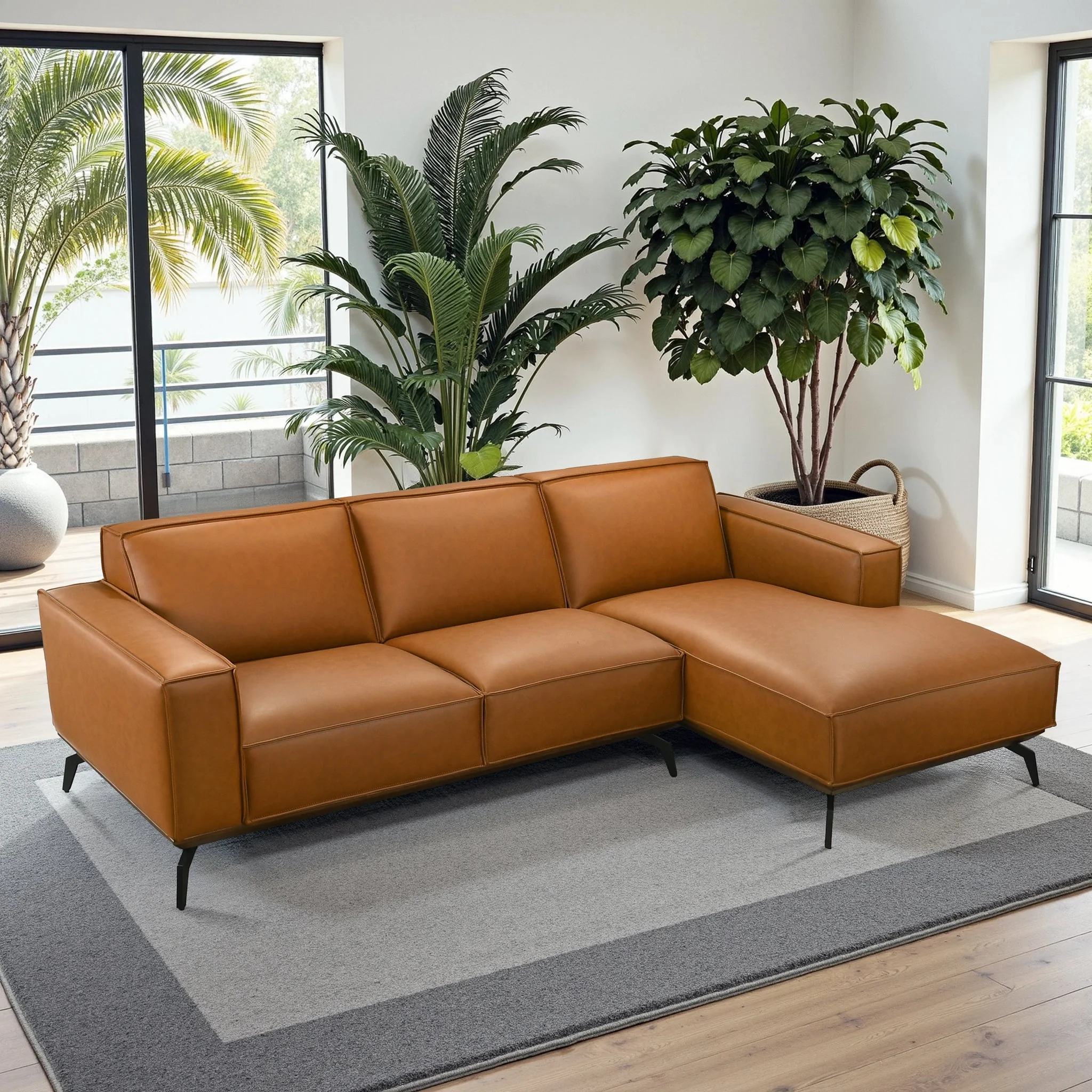 Brenham Easy Clean Modern Right Sectional Sofa & Chaise - Image 4