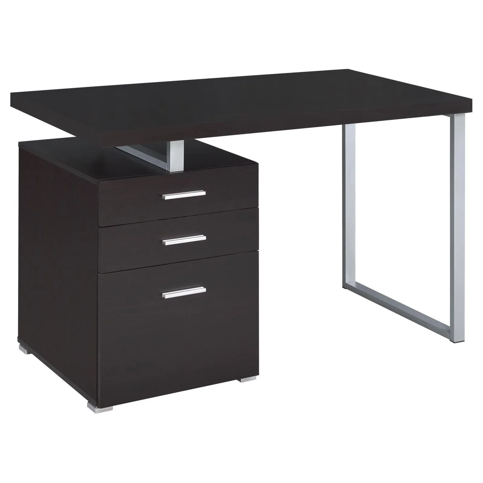 Brennan Cappuccino 3-Drawer Office Desk - Image 2