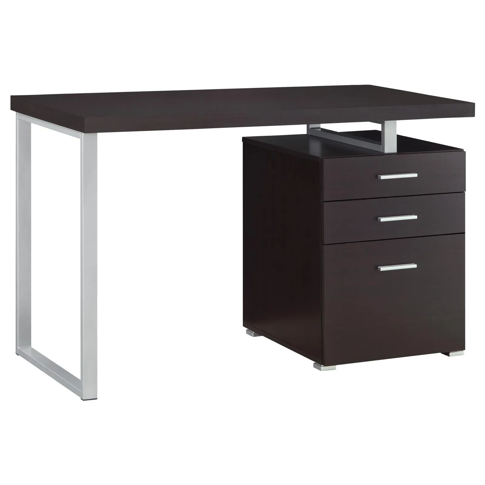 Brennan Cappuccino 3-Drawer Office Desk - Image 3