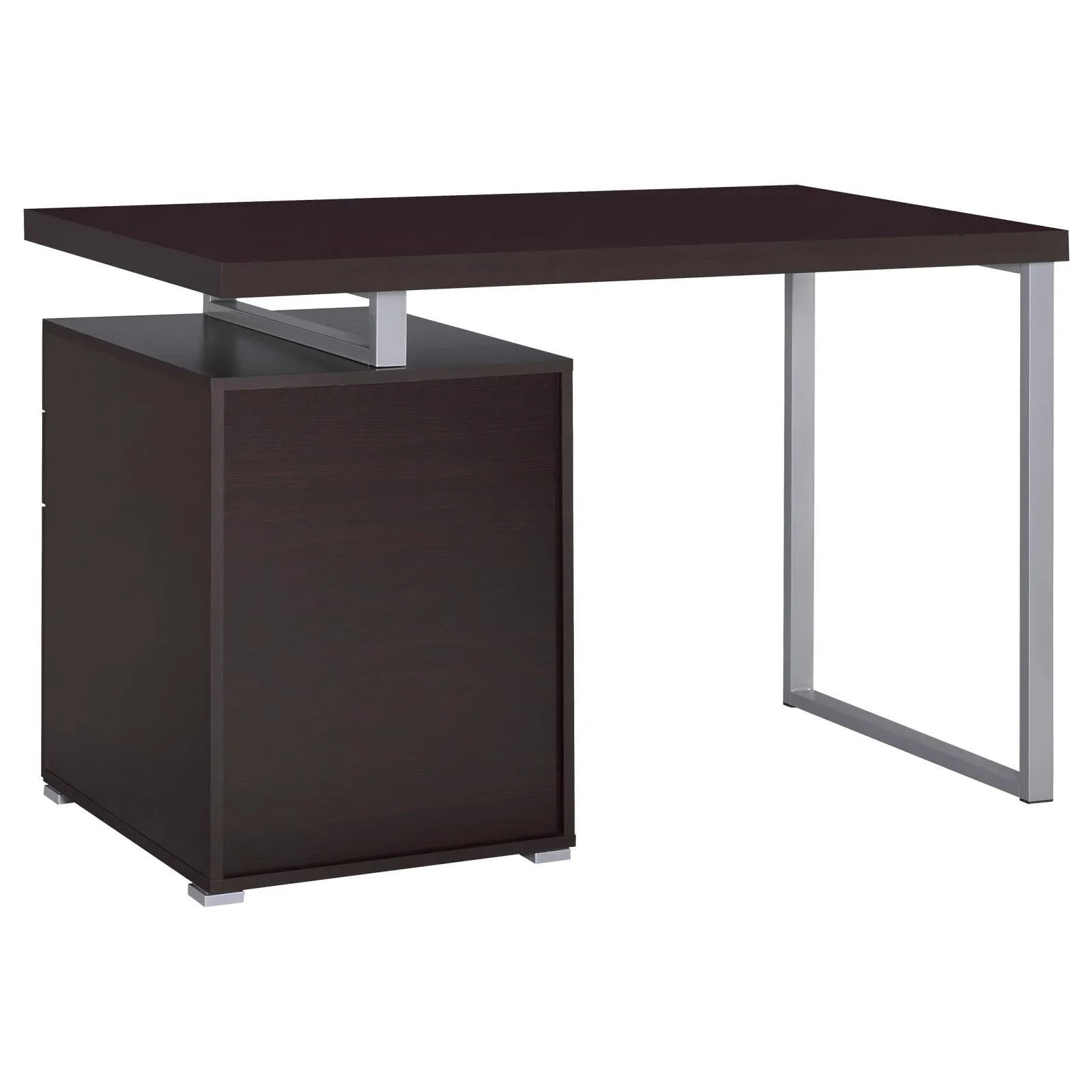 Brennan Cappuccino 3-Drawer Office Desk - Image 7