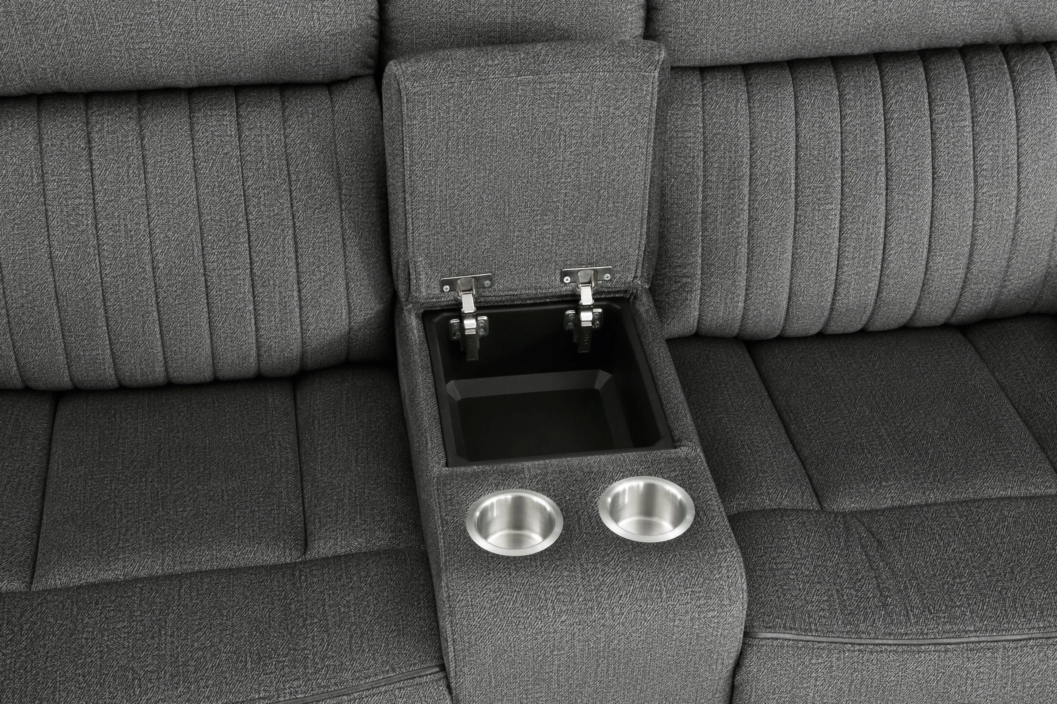 Brennen Charcoal Power Double Reclining Loveseat - Image 5