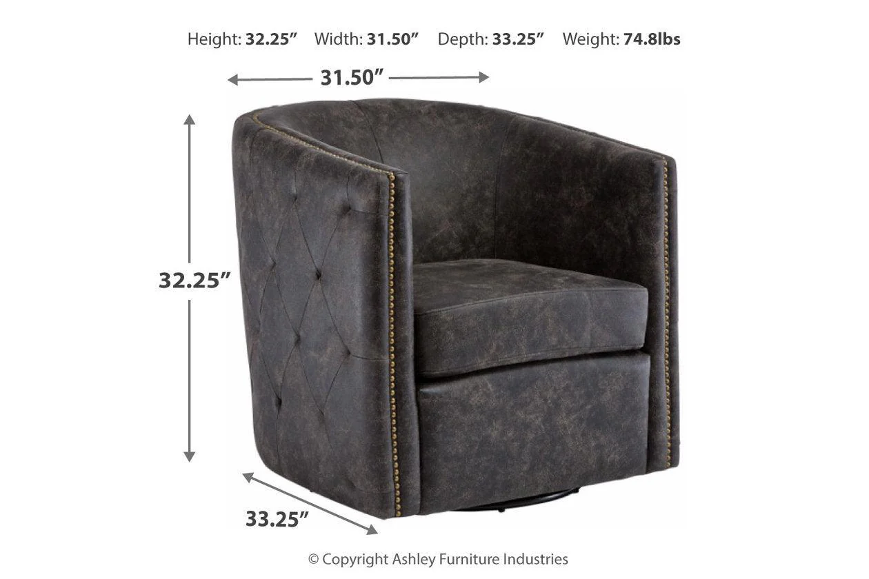 Brentlow Distressed Black Accent Chair - Image 4