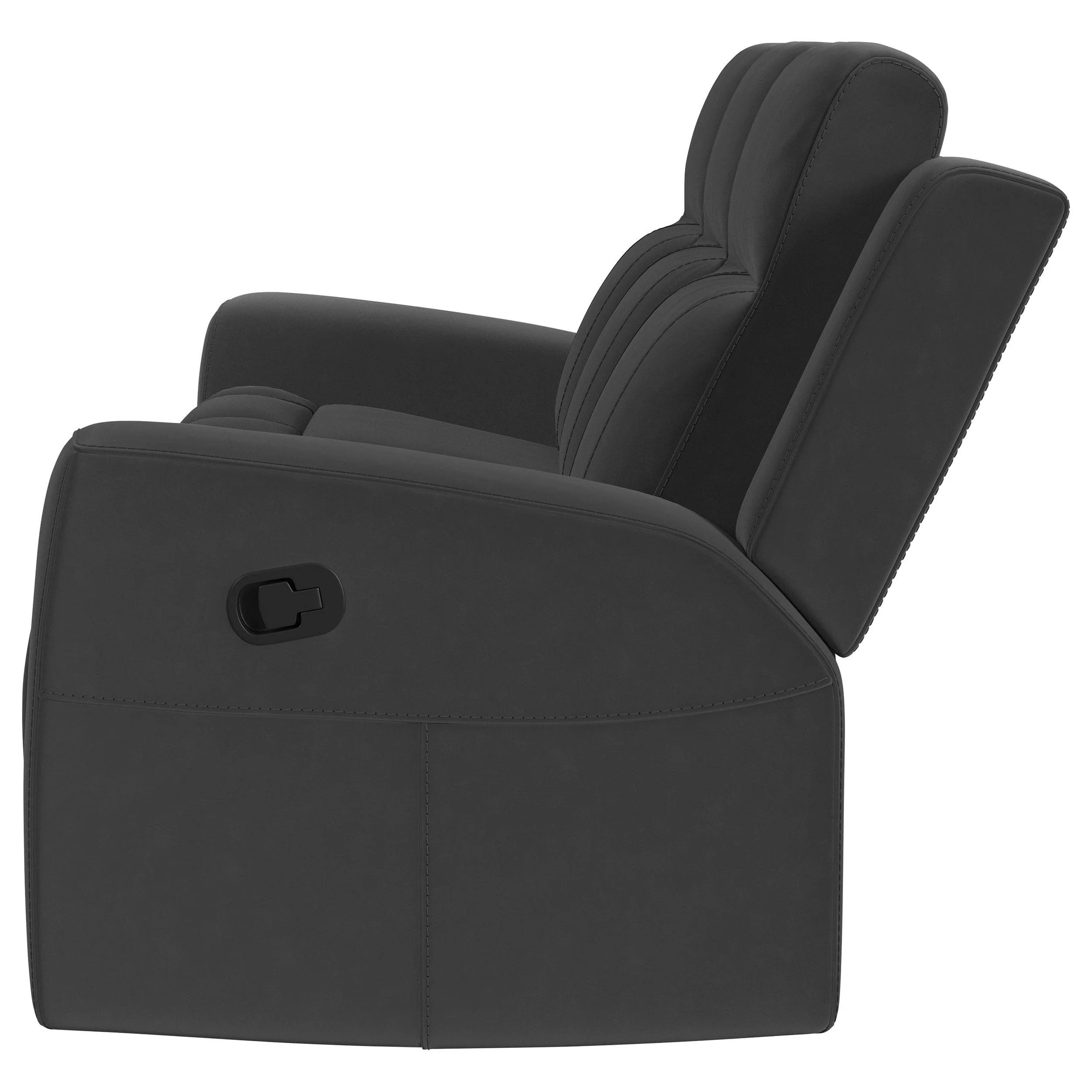 Brentwood Dark Charcoal Upholstered Motion Reclining Sofa - Image 5