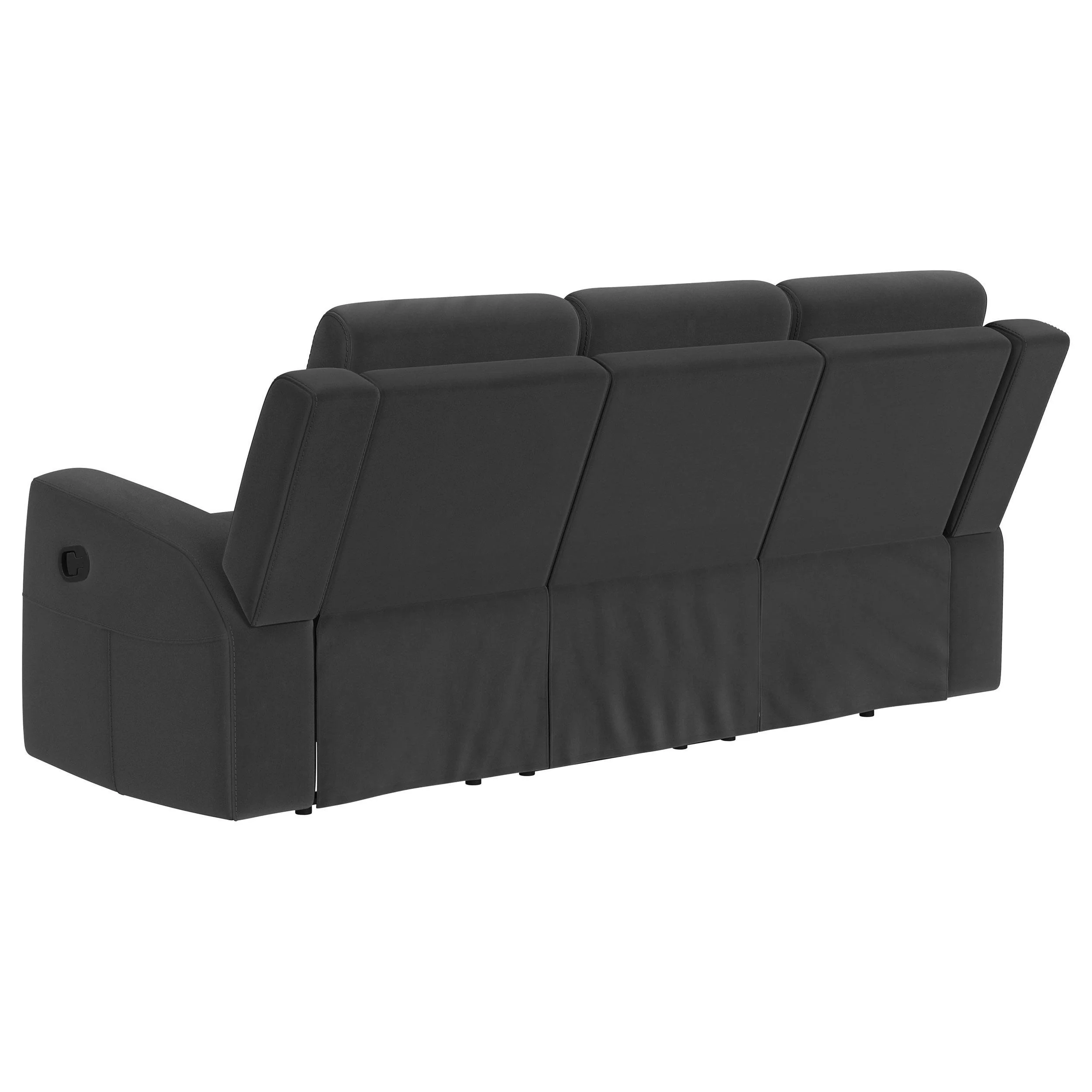 Brentwood Dark Charcoal Upholstered Motion Reclining Sofa - Image 6