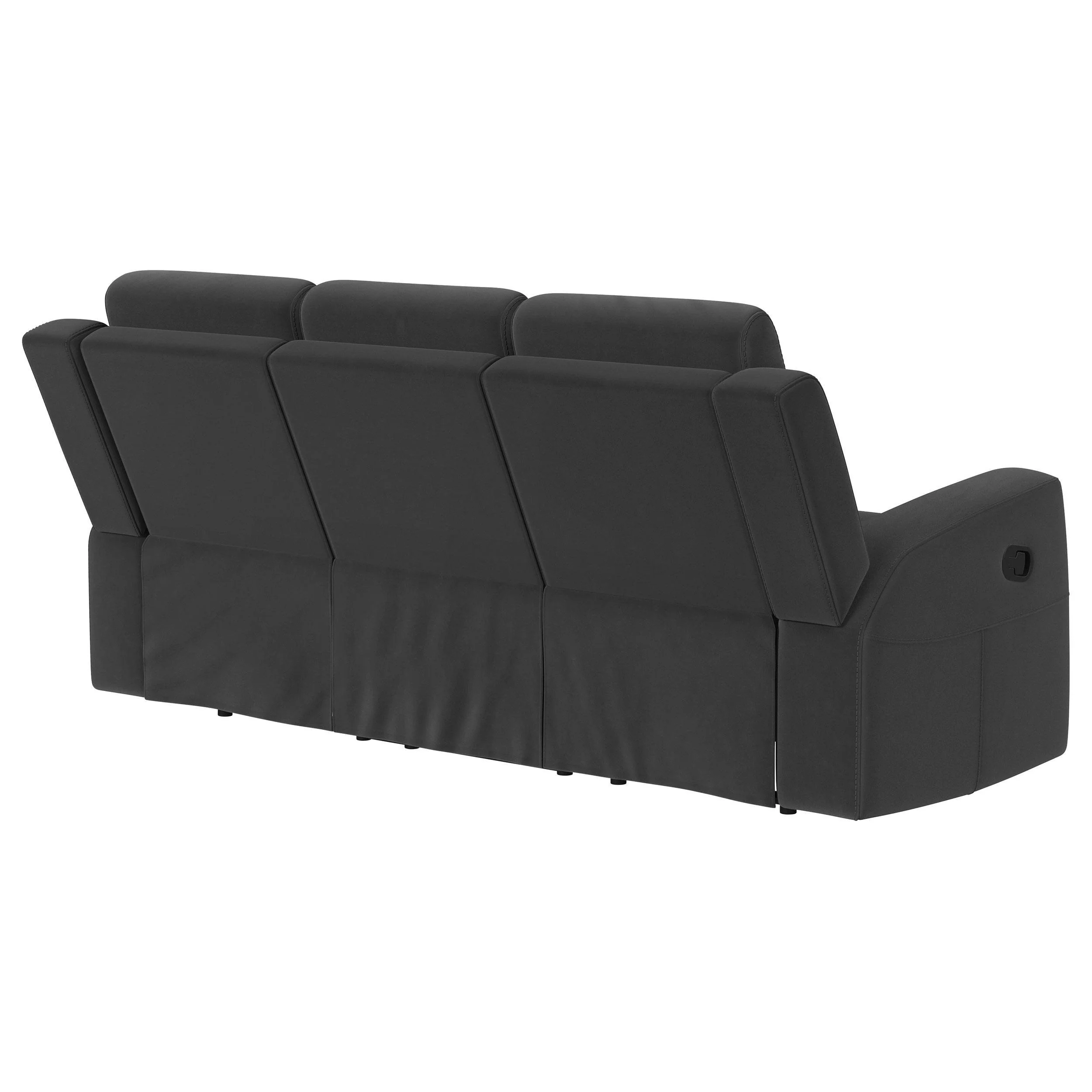 Brentwood Dark Charcoal Upholstered Motion Reclining Sofa - Image 7