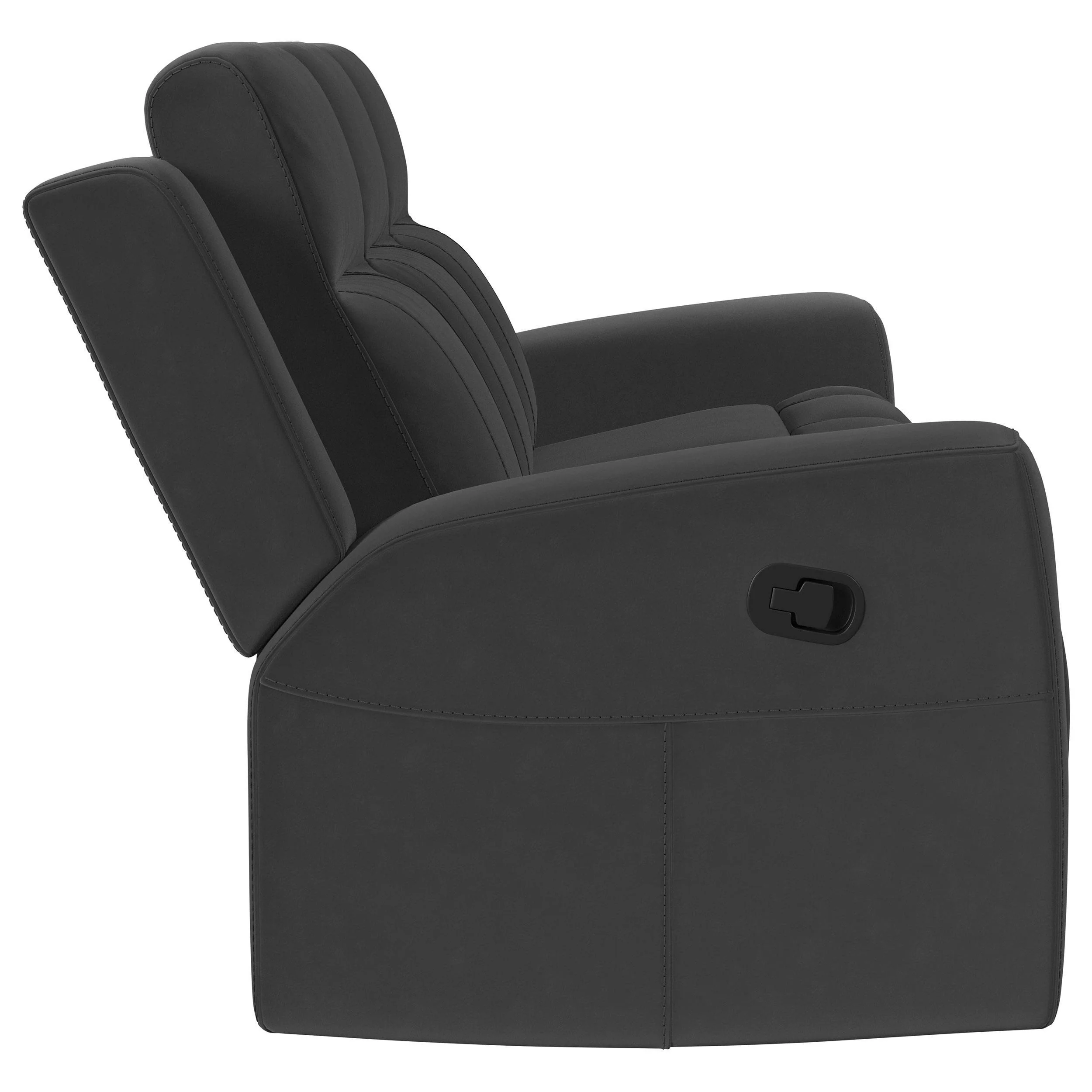 Brentwood Dark Charcoal Upholstered Motion Reclining Sofa - Image 9