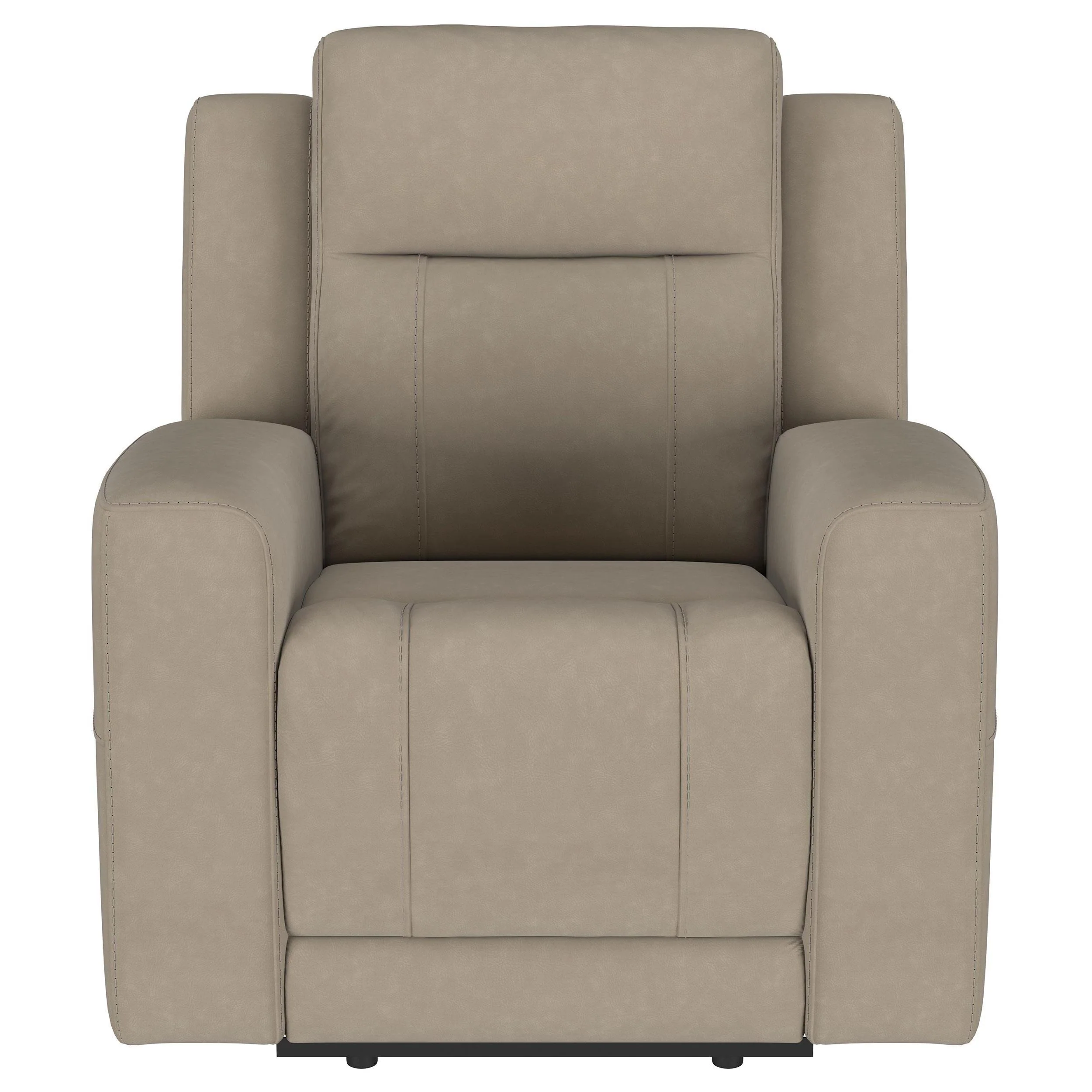 Brentwood Taupe Upholstered Recliner Chair - Image 2