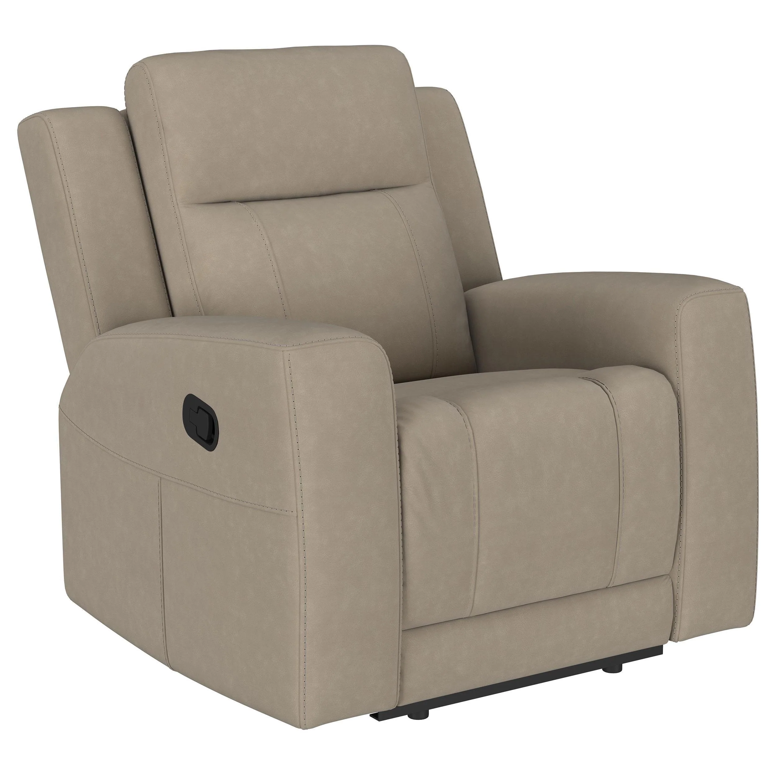 Brentwood Taupe Upholstered Recliner Chair - Image 3