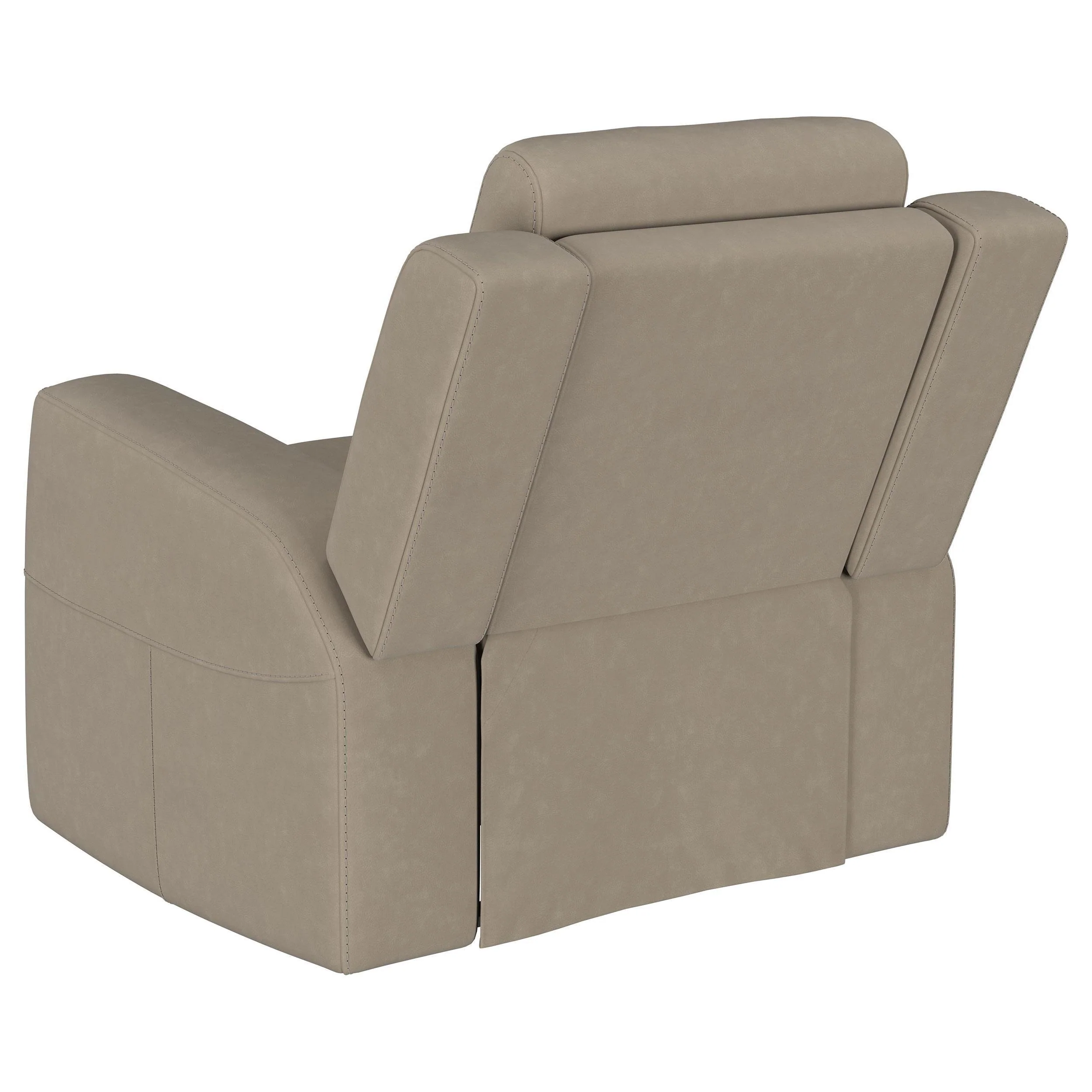 Brentwood Taupe Upholstered Recliner Chair - Image 6