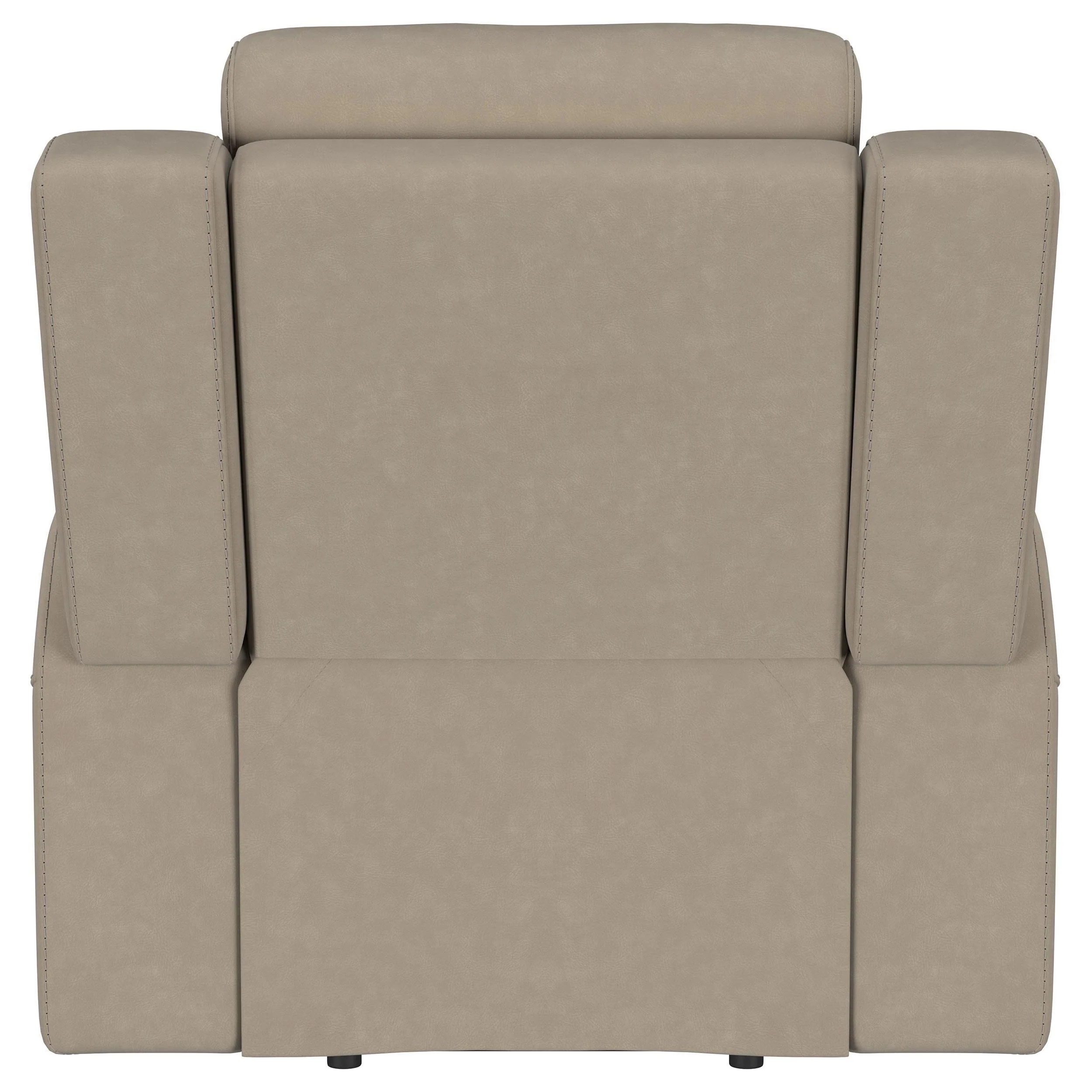 Brentwood Taupe Upholstered Recliner Chair - Image 7