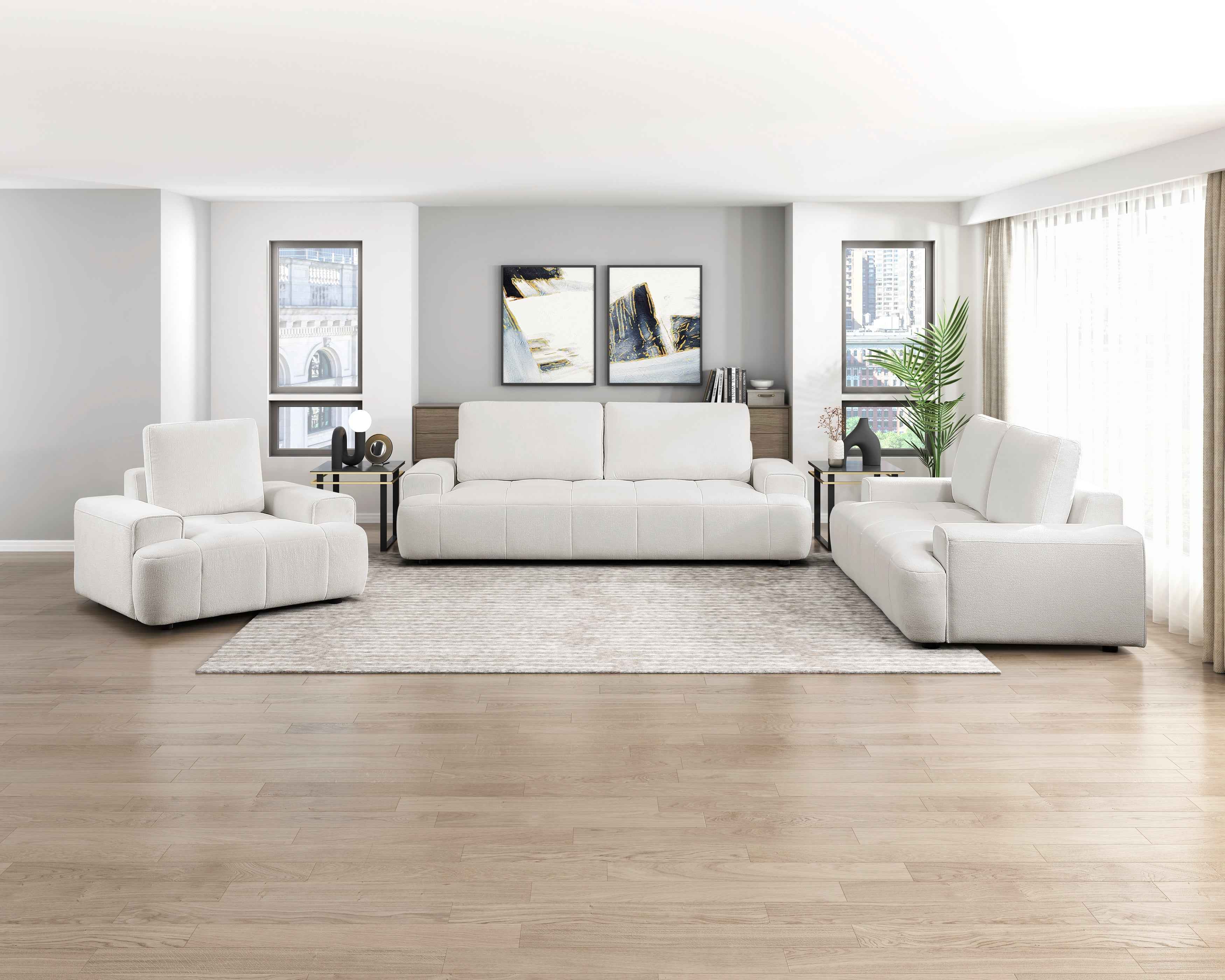 Brera Beige Loveseat - Image 10
