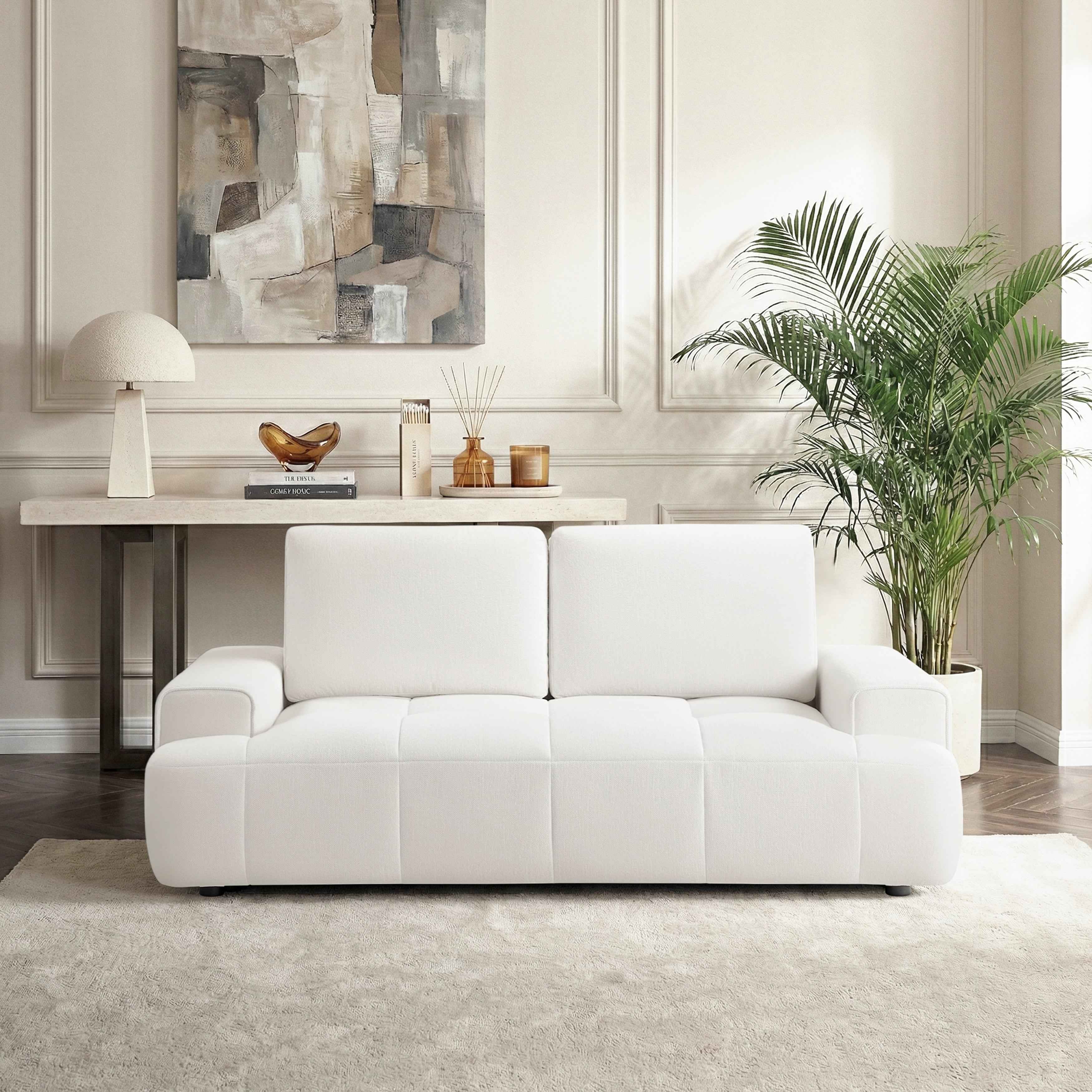 Brera Beige Loveseat - Image 11