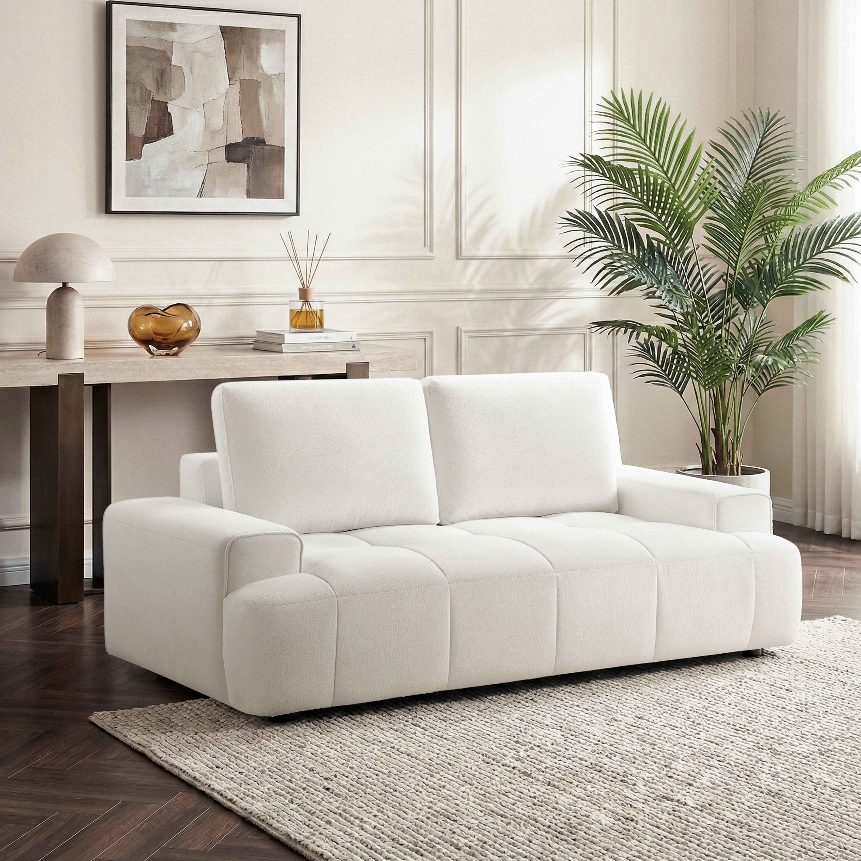 Brera Beige Loveseat - Image 12