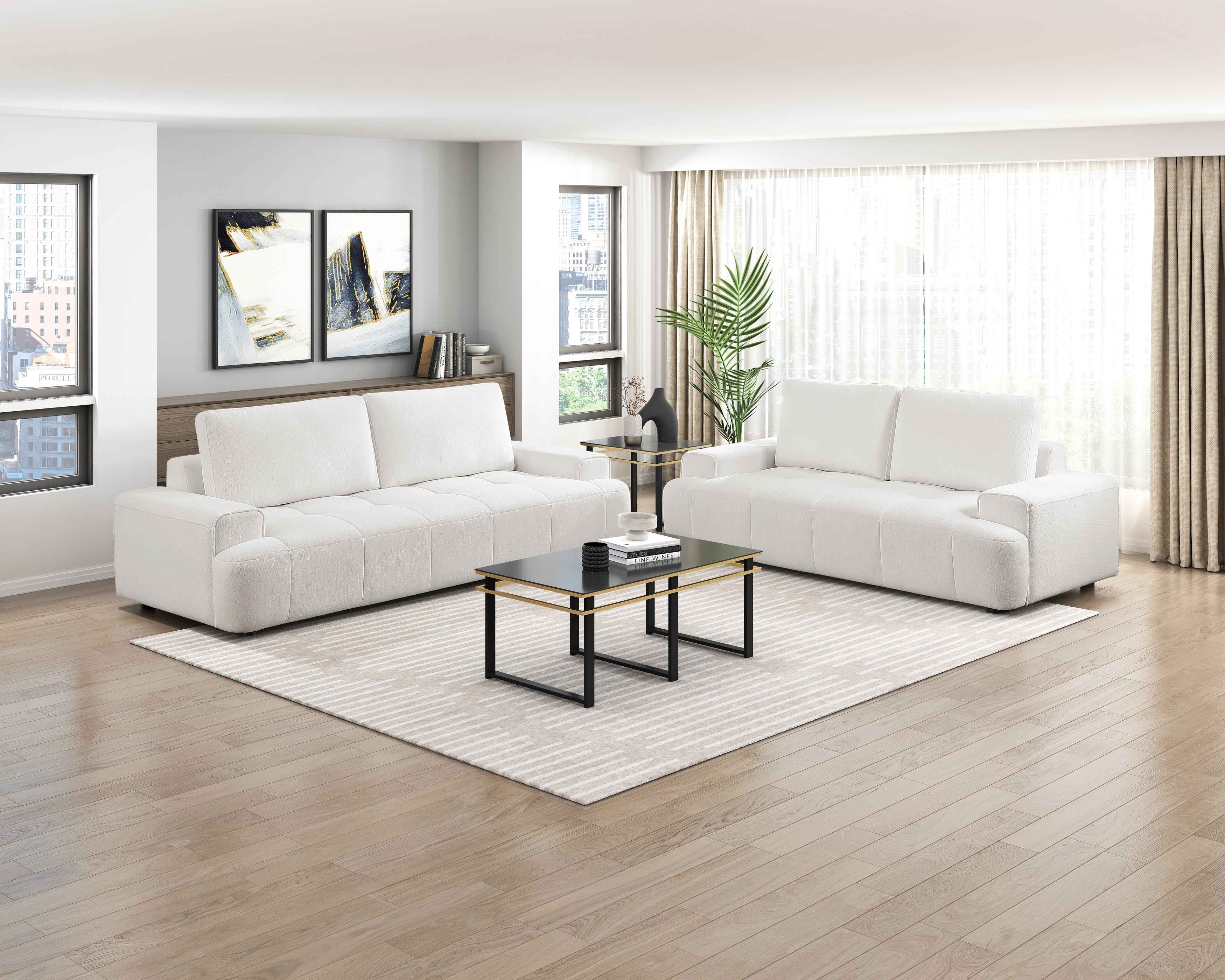 Brera Beige Loveseat - Image 8