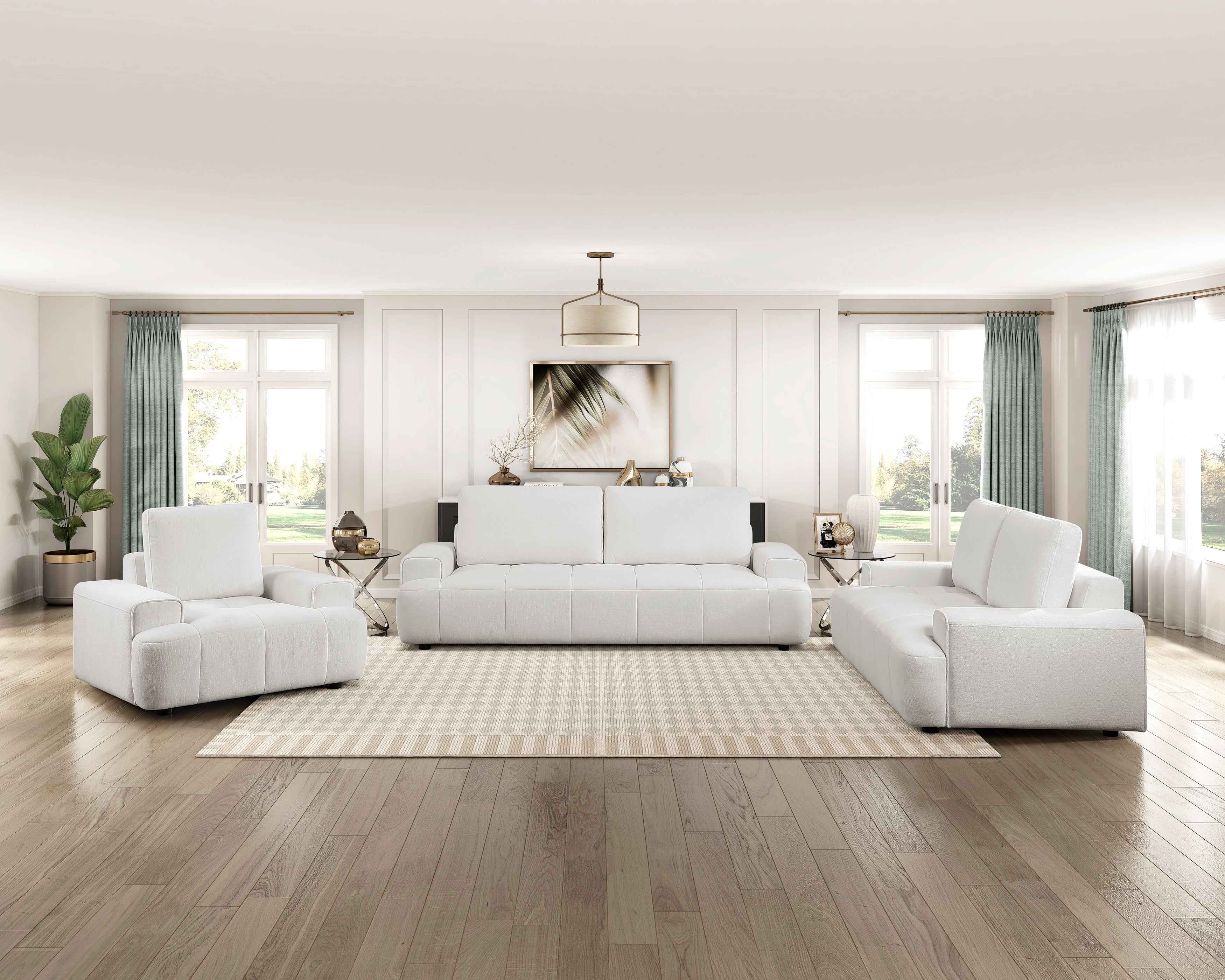 Brera Beige Loveseat - Image 9