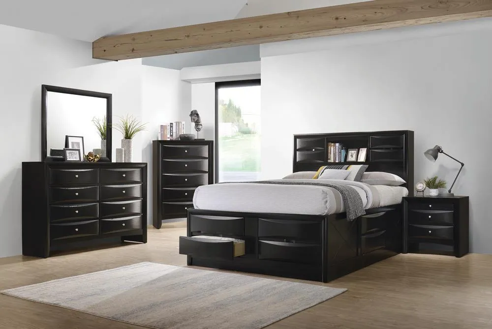 Briana Black Eastern King Platform Storage Bed - Image 5
