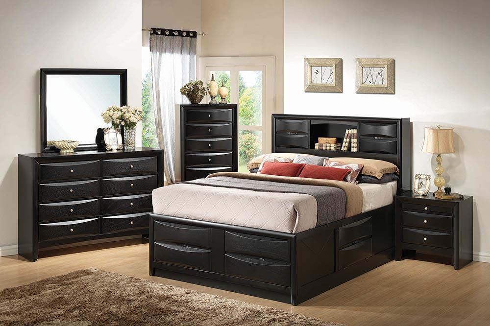 Briana California King Platform Storage Bed Black - Image 2
