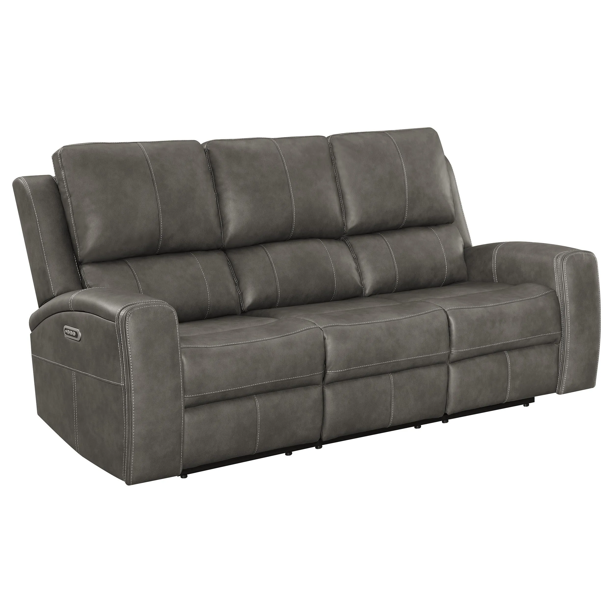 Brickston Charcoal 2-Piece Triple Power Reclining Set - Image 2