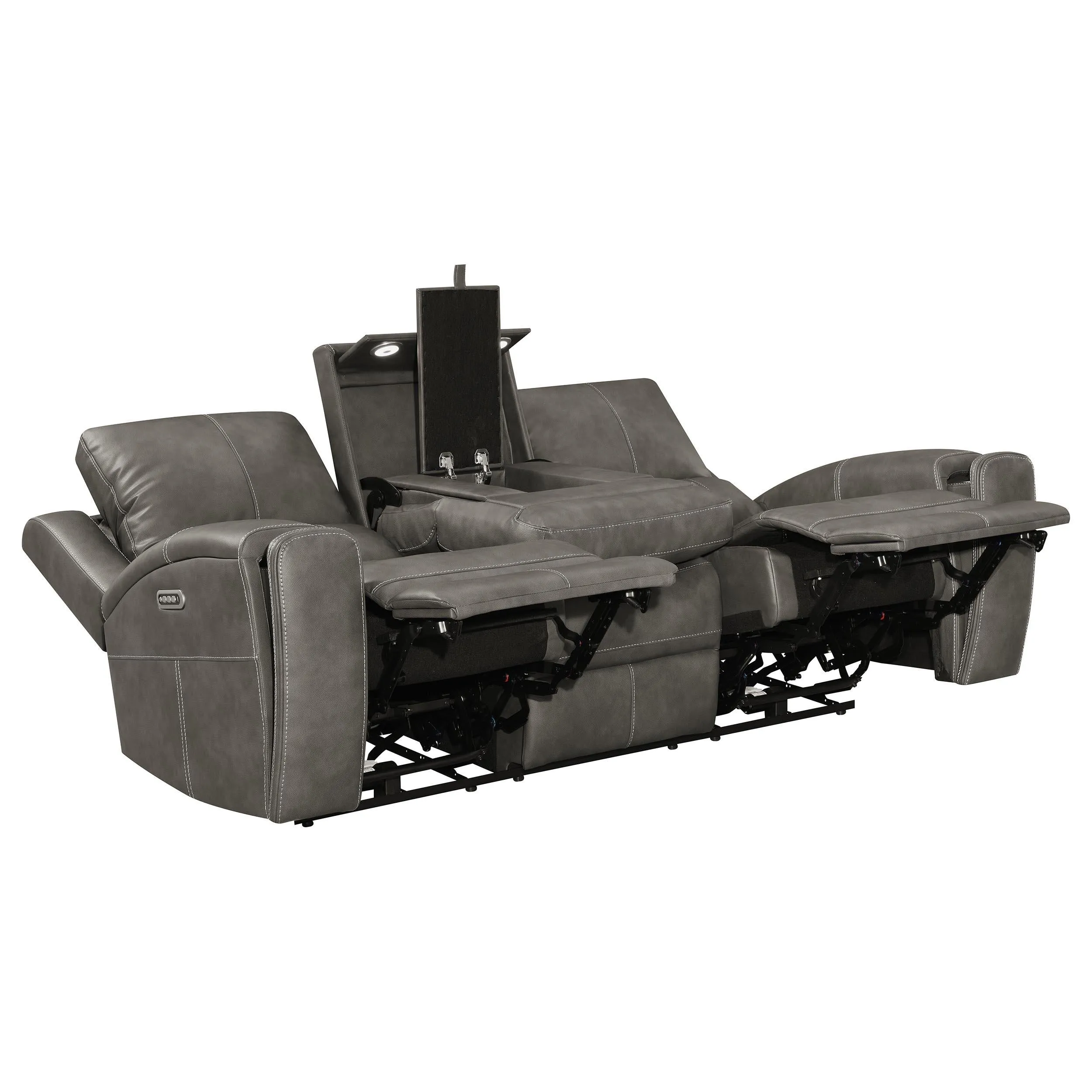 Brickston Charcoal 2-Piece Triple Power Reclining Set - Image 3