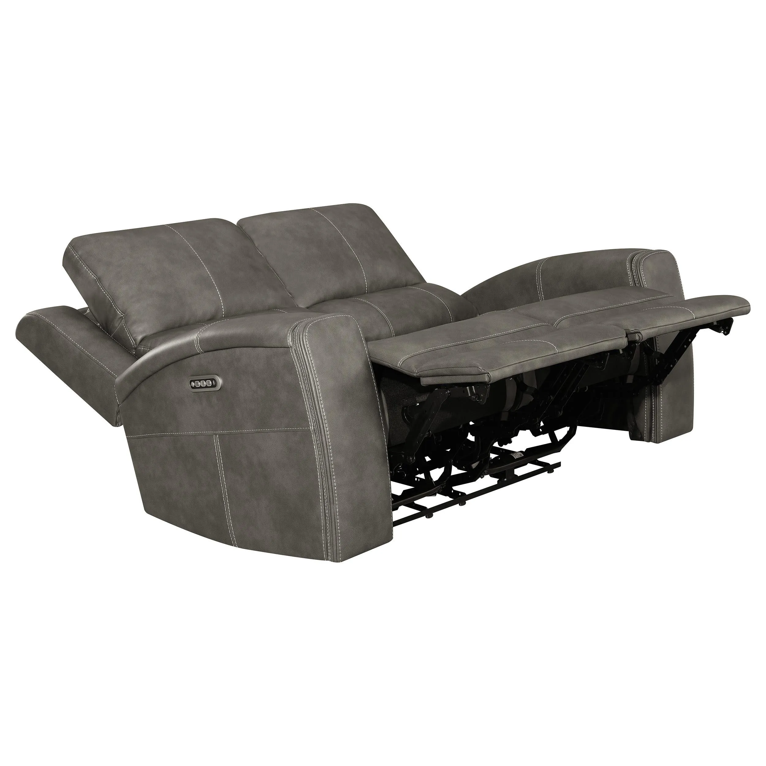 Brickston Charcoal Triple Power Reclining Loveseat - Image 2