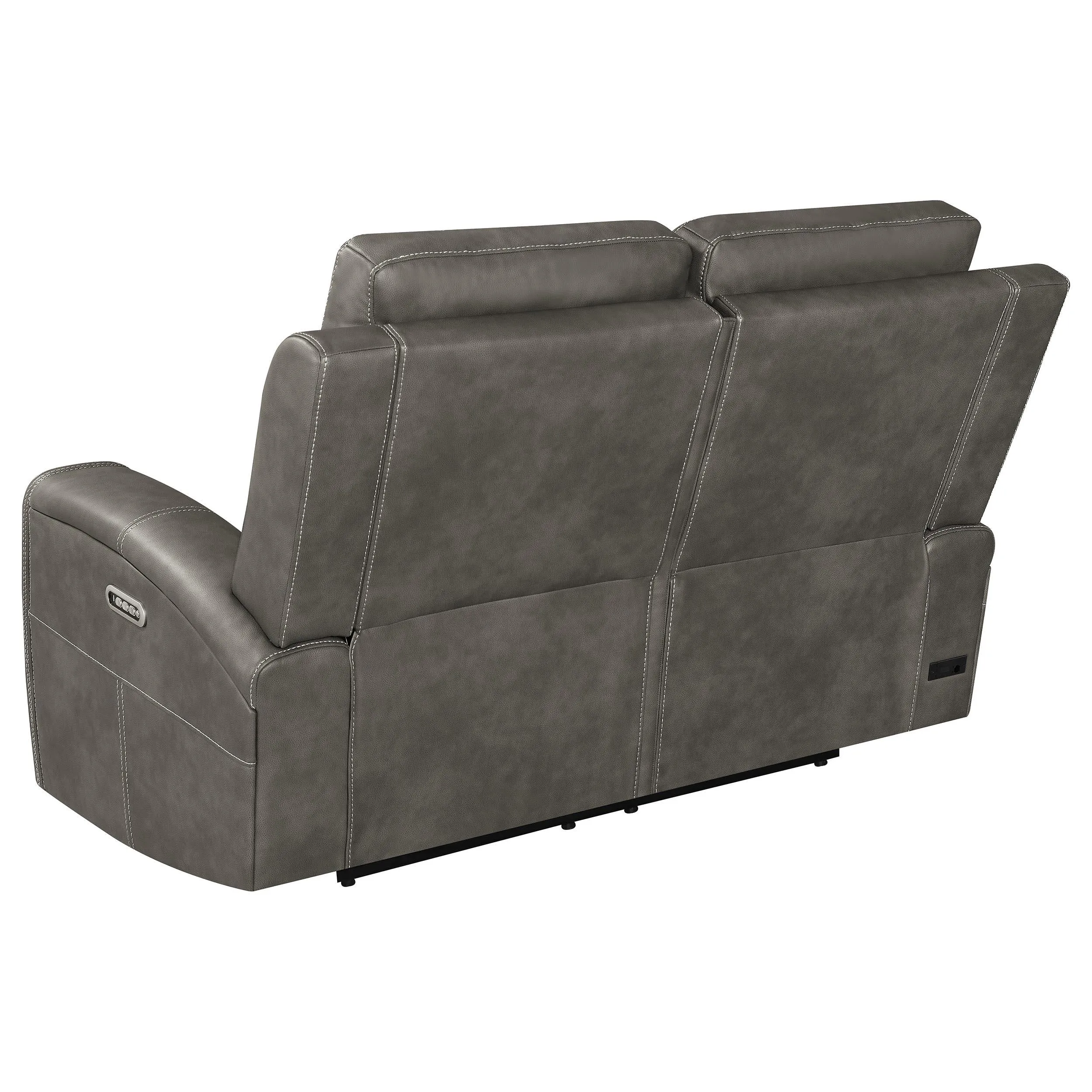 Brickston Charcoal Triple Power Reclining Loveseat - Image 6