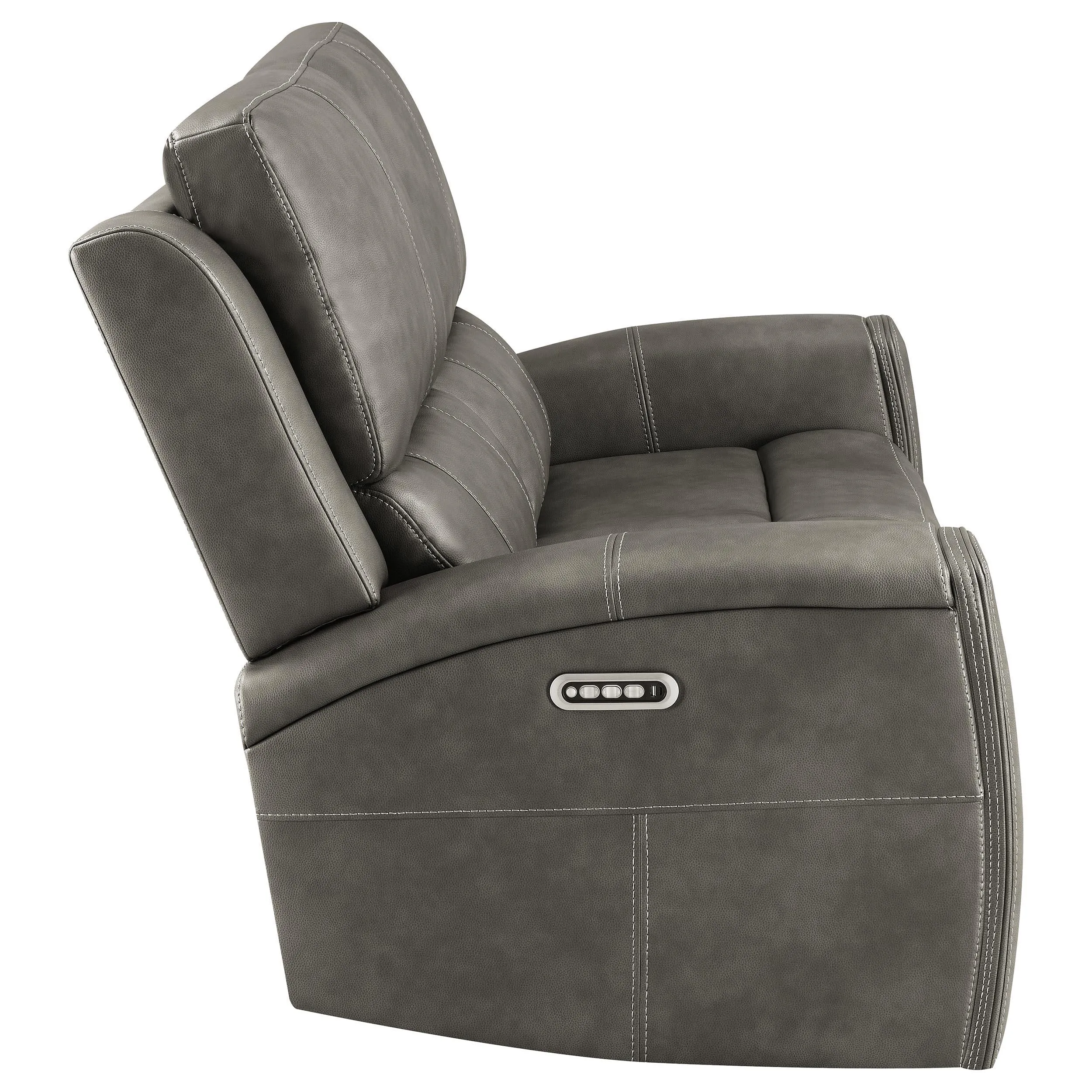 Brickston Charcoal Triple Power Reclining Loveseat - Image 8