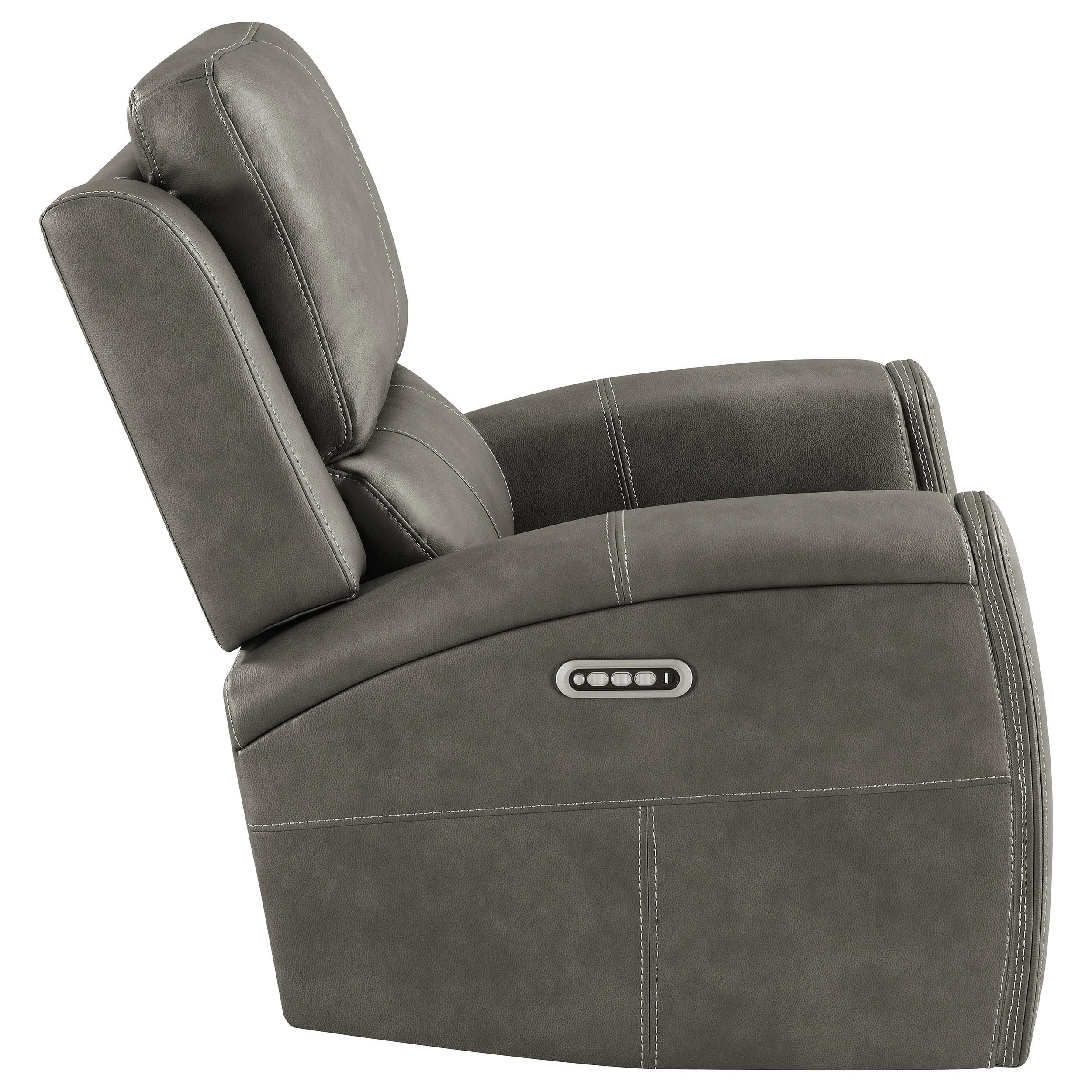 Brickston Charcoal Triple Power Swivel Glider Recliner - Image 8