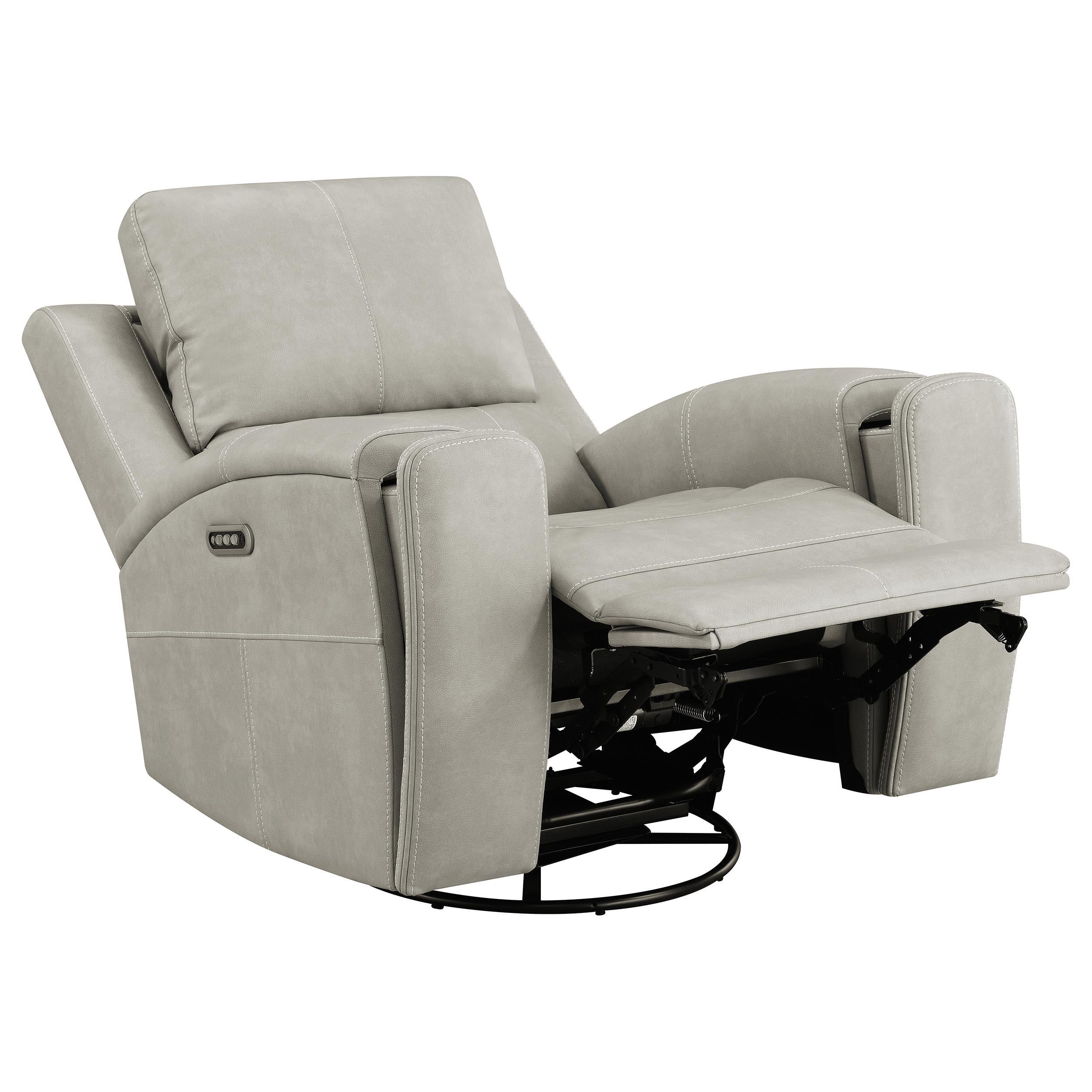 Brickston Gray 3-Piece Triple Power Reclining Set - Image 7