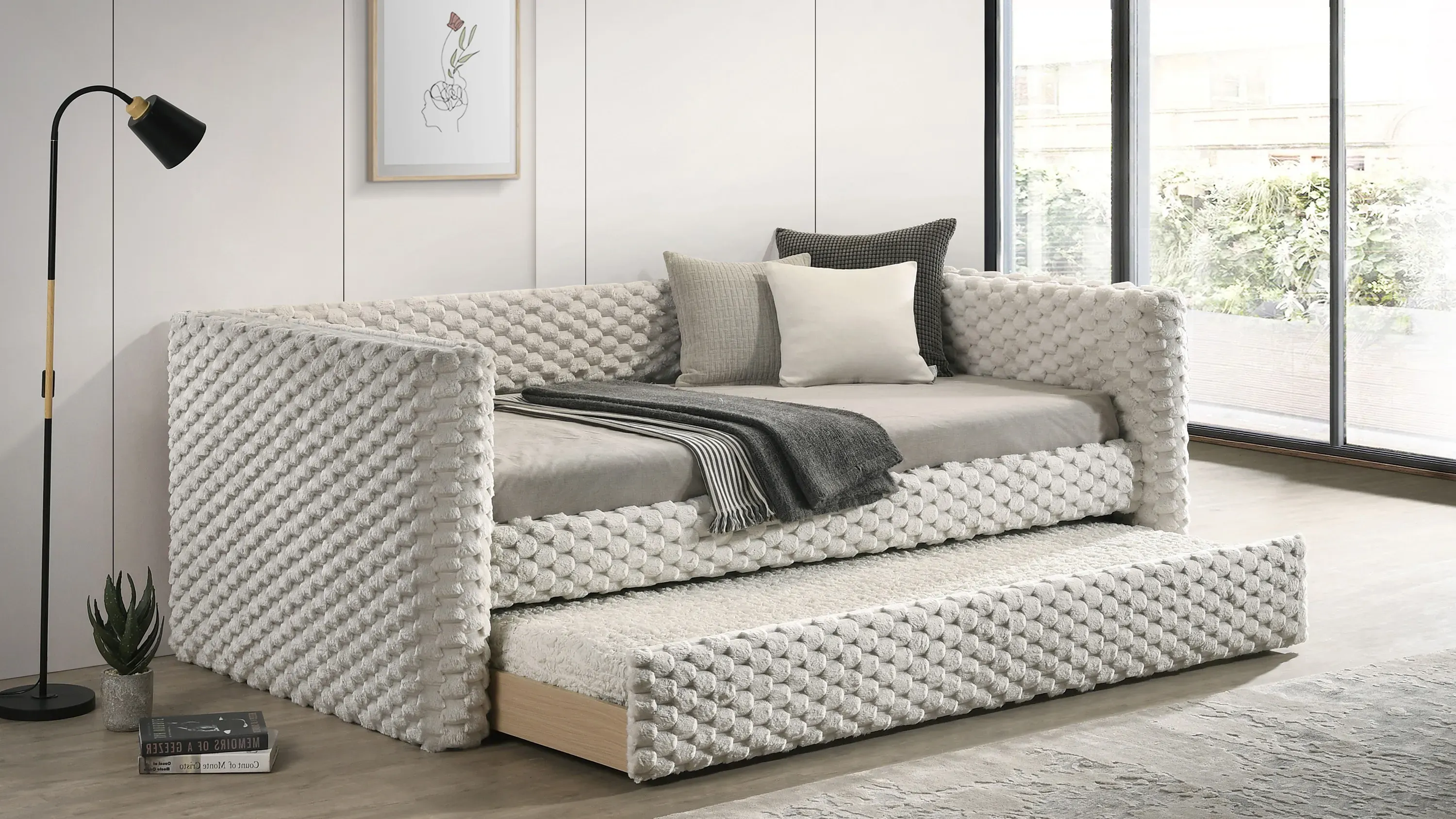 Brielle White Dove Daybed with Trundle