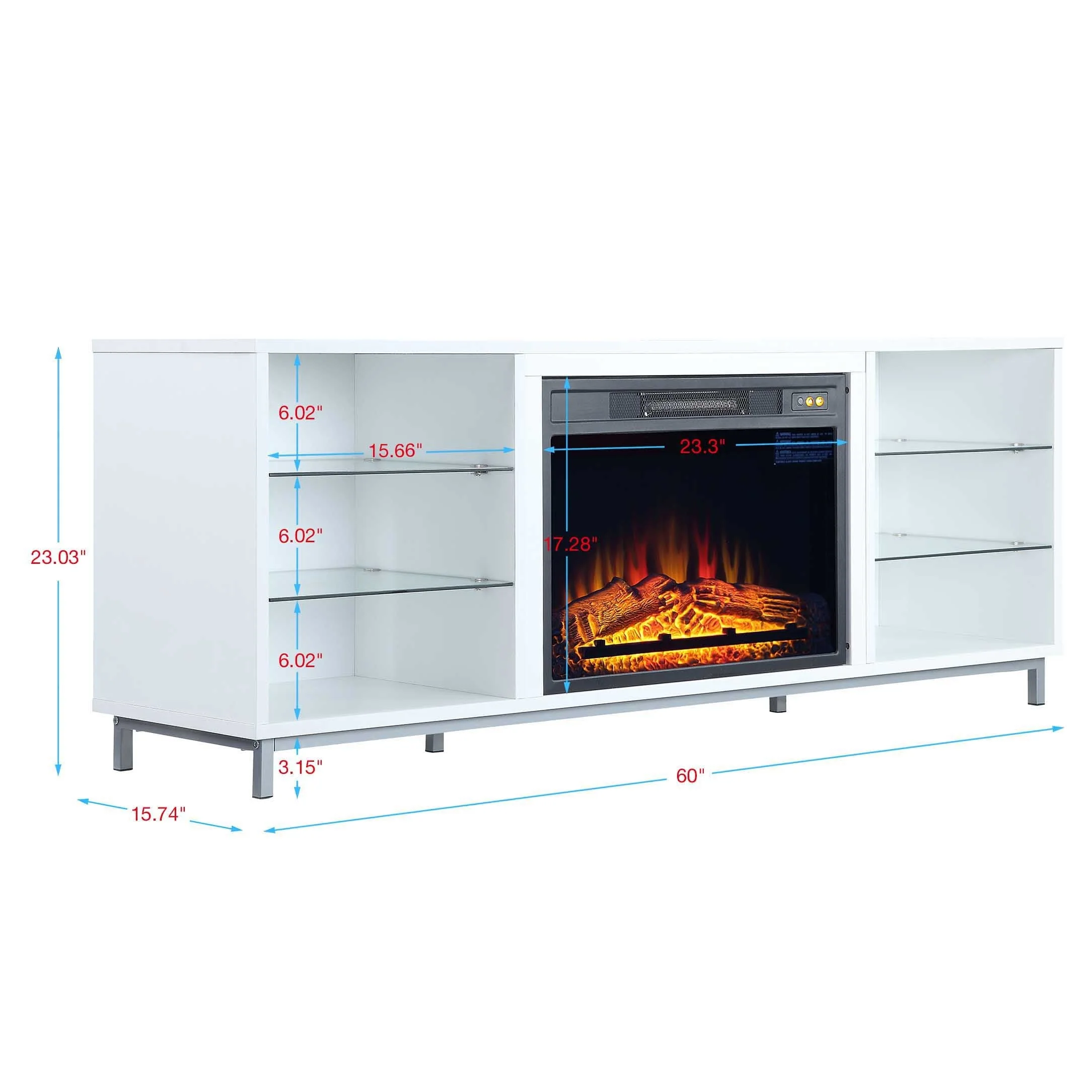 Brighton Fireplace in White - Image 3