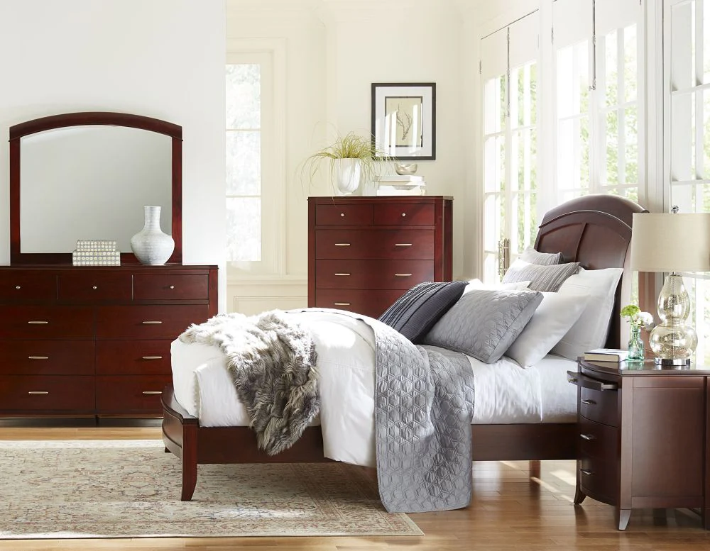 Brighton Wood California King Sleigh Bed in Cinnamon - Image 3