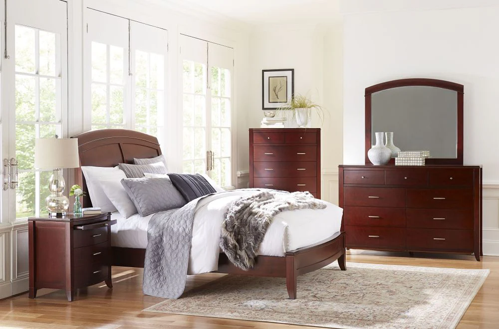 Brighton Wood Twin Sleigh Bed in Cinnamon - Image 2