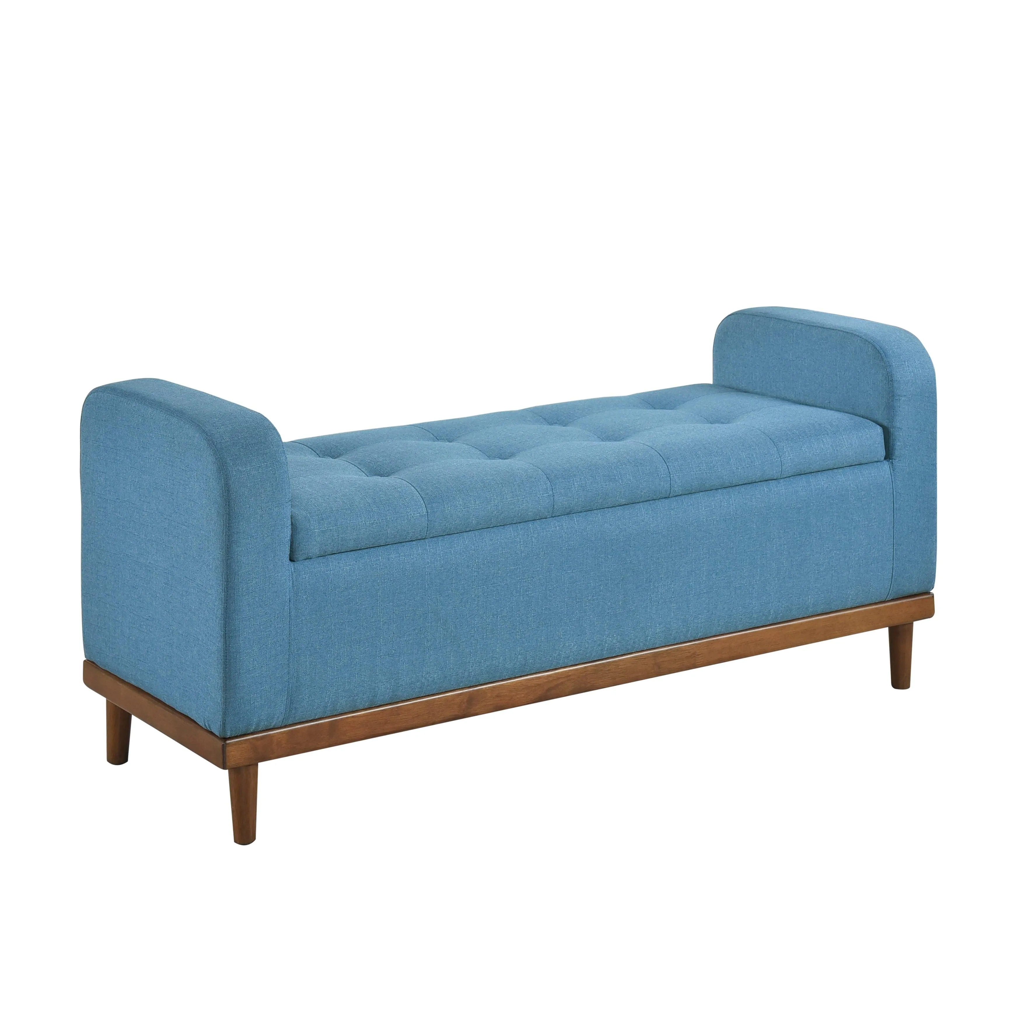 Brigitte Blue Lift Top Storage Bench - Image 7