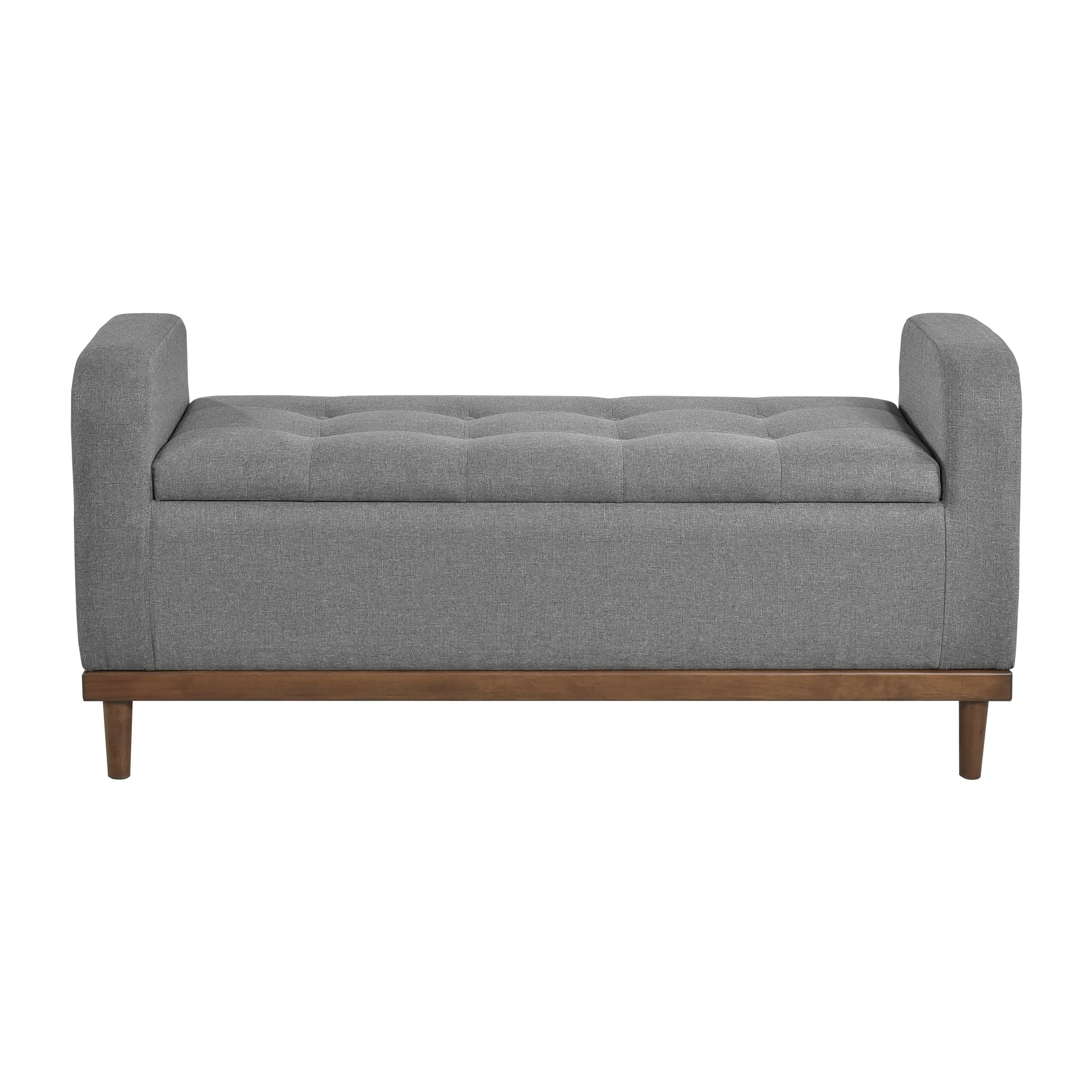 Brigitte Gray Lift Top Storage Bench - Image 3