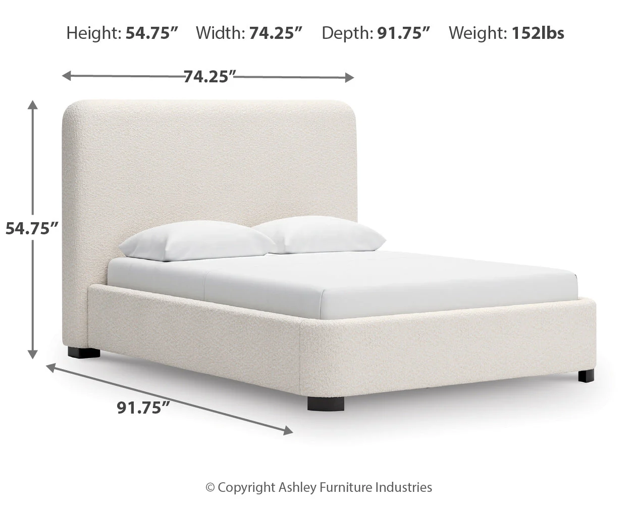Brintstreet Beige Queen Upholstered Bed - Image 4