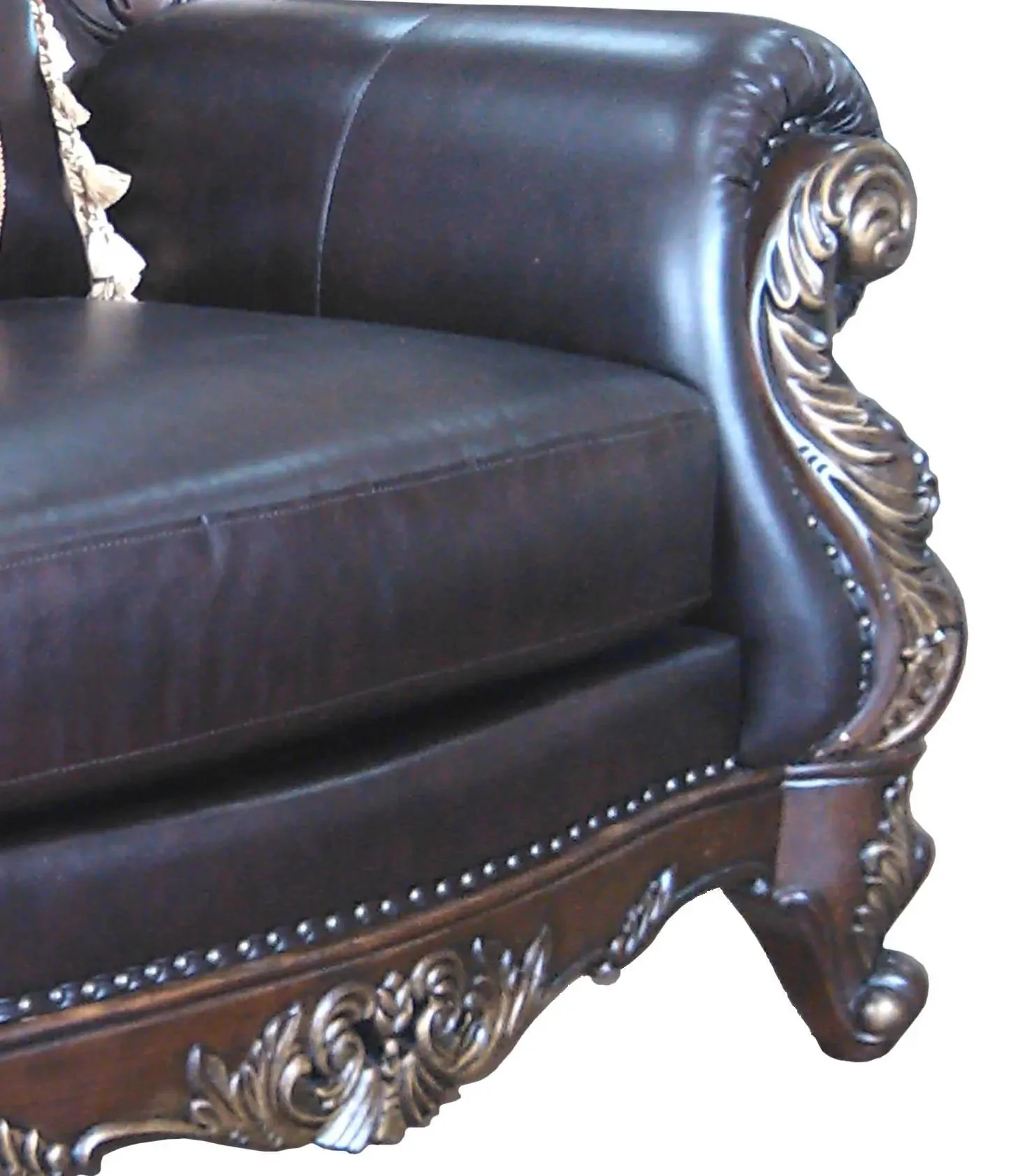 Britney Traditional Style Chair In Cherry Finish Wood - Image 4