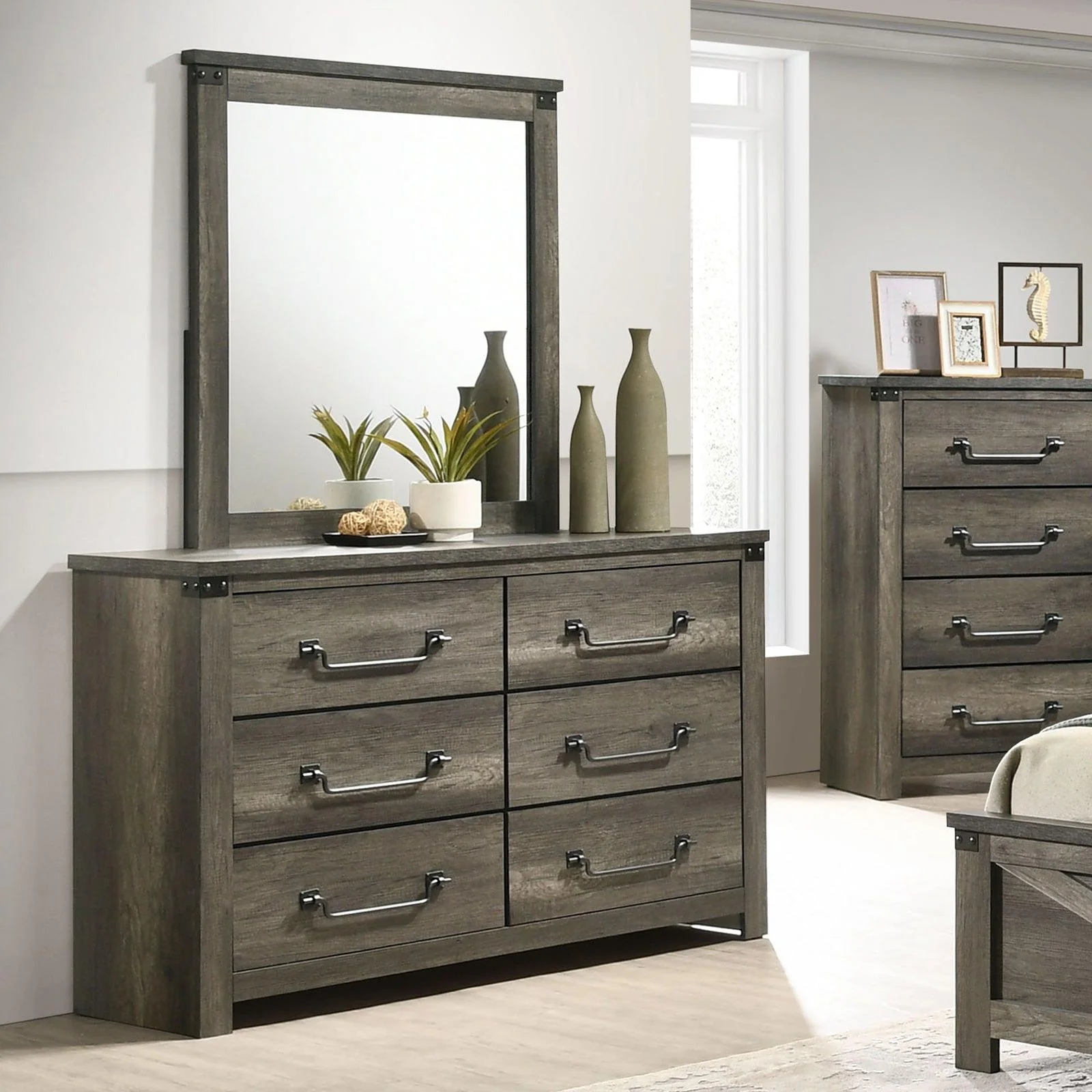 Britonale Rustic Gray Mirror - Image 2