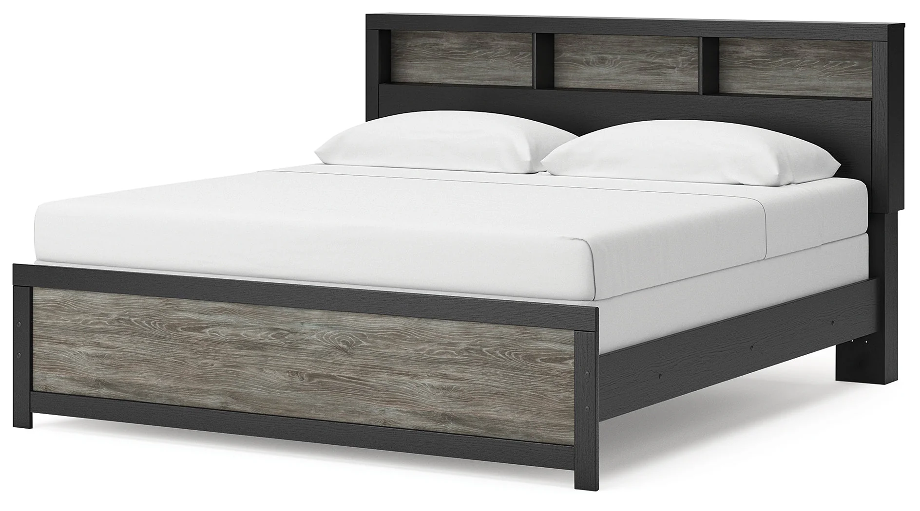 Broachmyn Black/Gray Bookcase Panel Bedroom Set - Image 5