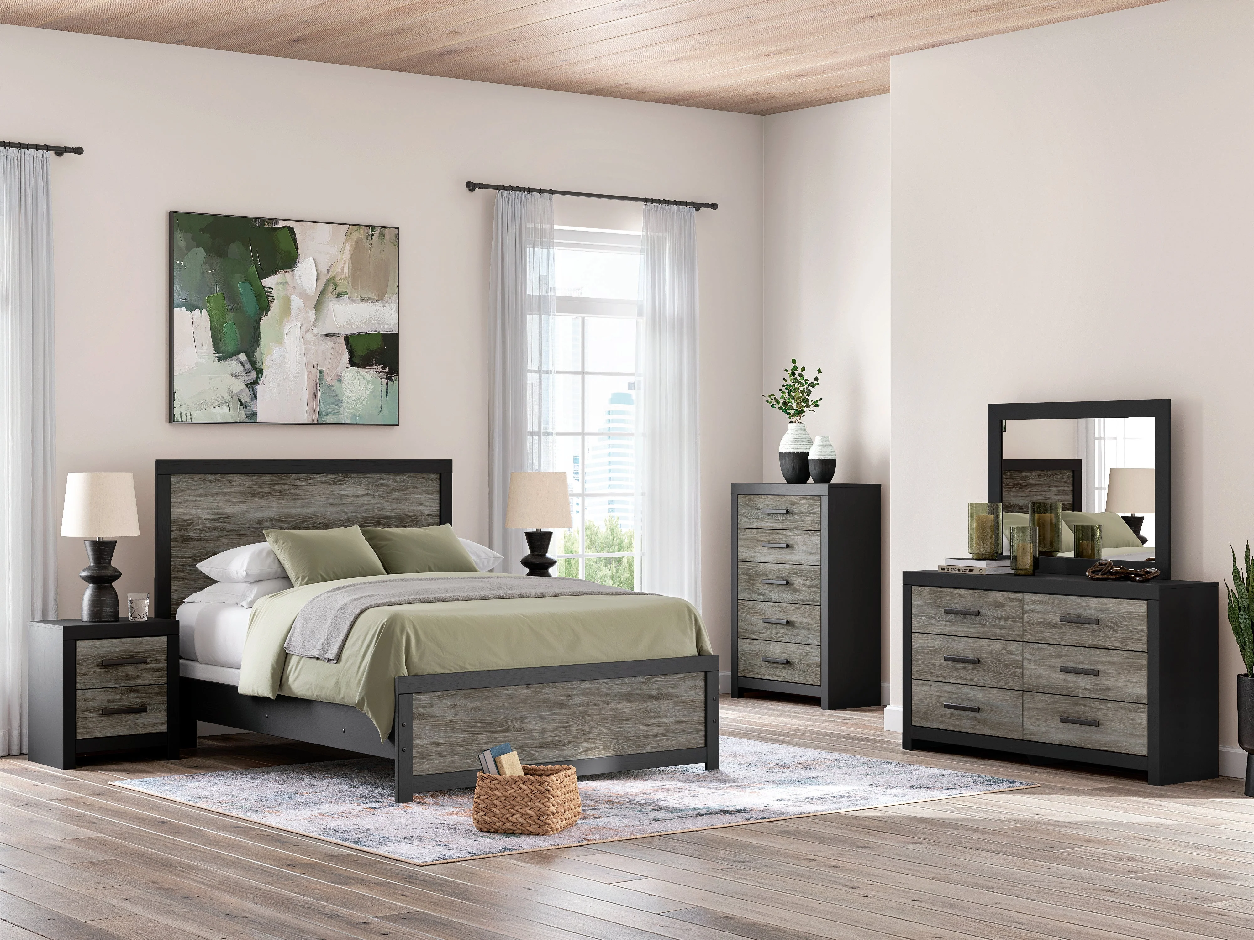 Broachmyn Black/Gray Panel Bedroom Set - Image 2