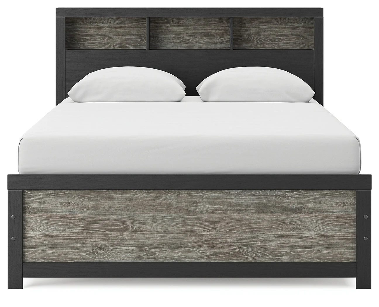 Broachmyn Black/Gray Queen Bookcase Bed - Image 5