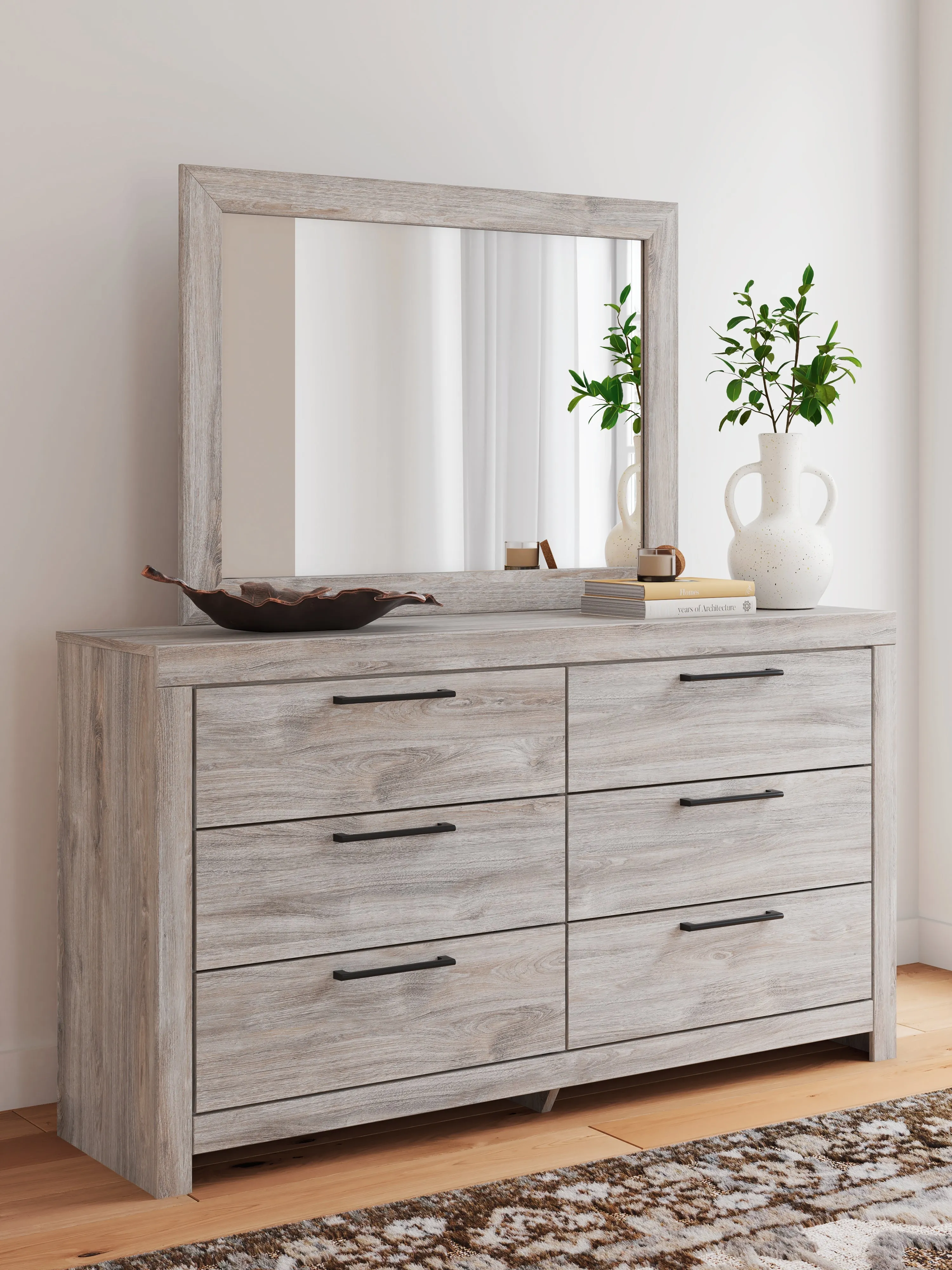 Broachmyn Gray Dresser and Mirror
