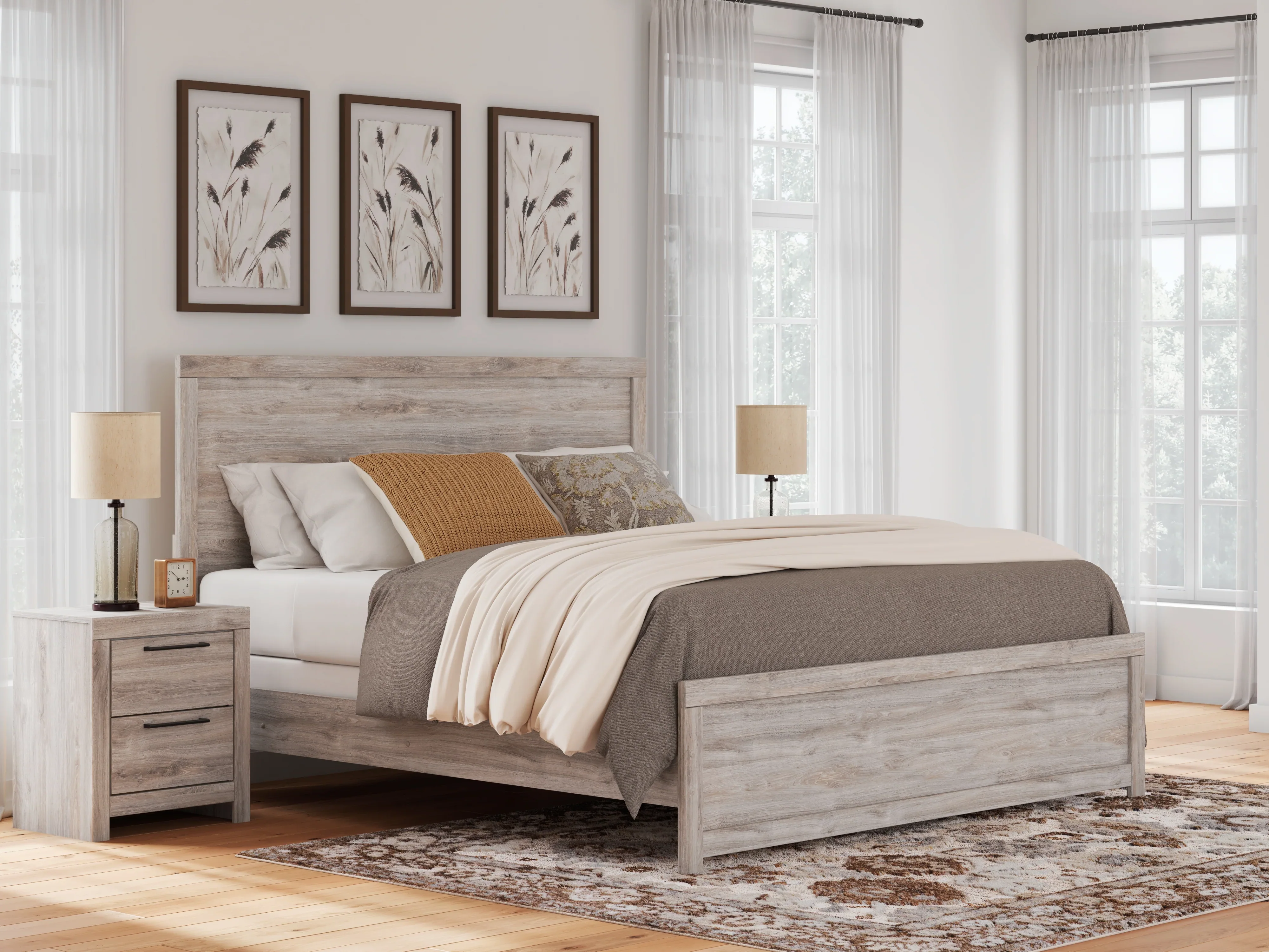 Broachmyn Gray King Panel Bed - Image 3