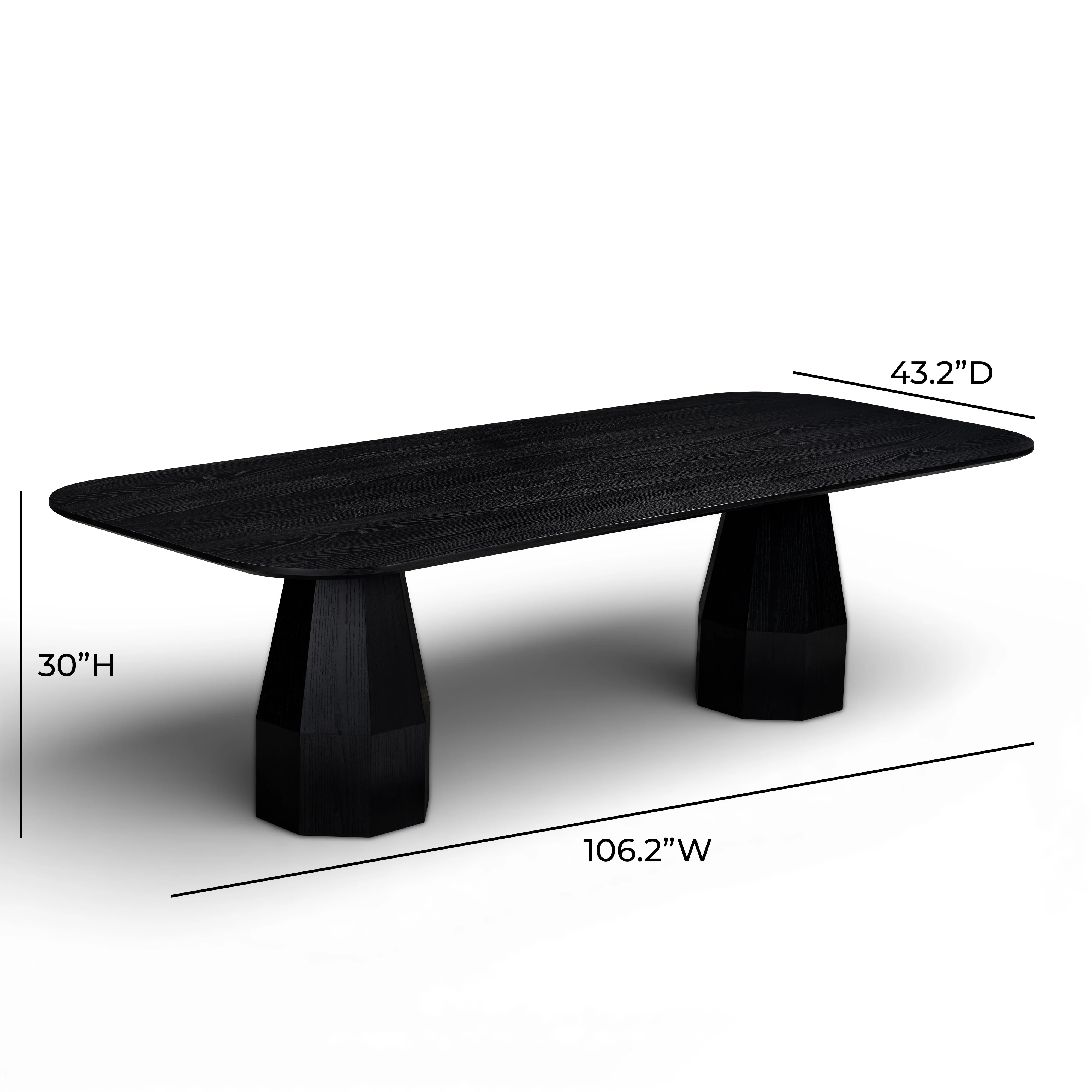 Brocha 106" Ash Wood Rectangular Dining Table - Image 5