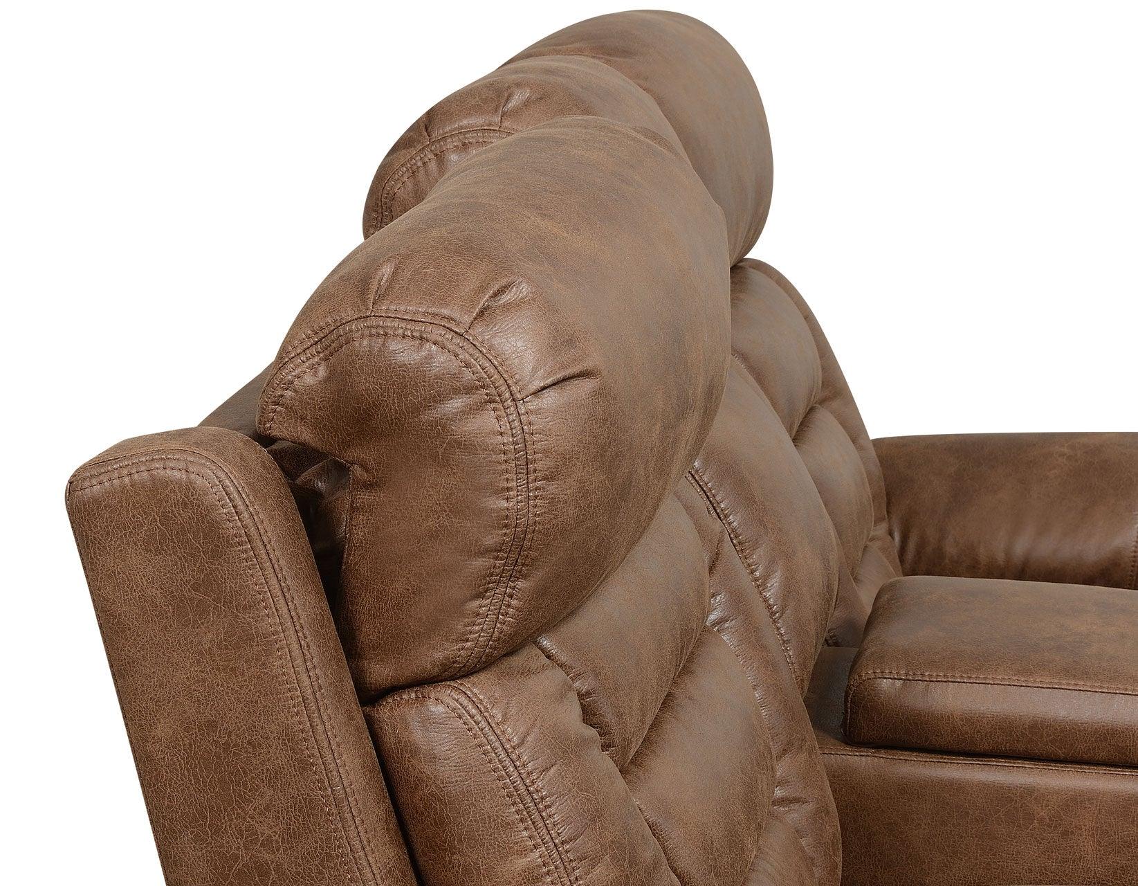 Brock Cinnamon Dual-Power Reclining Console Loveseat - Image 5