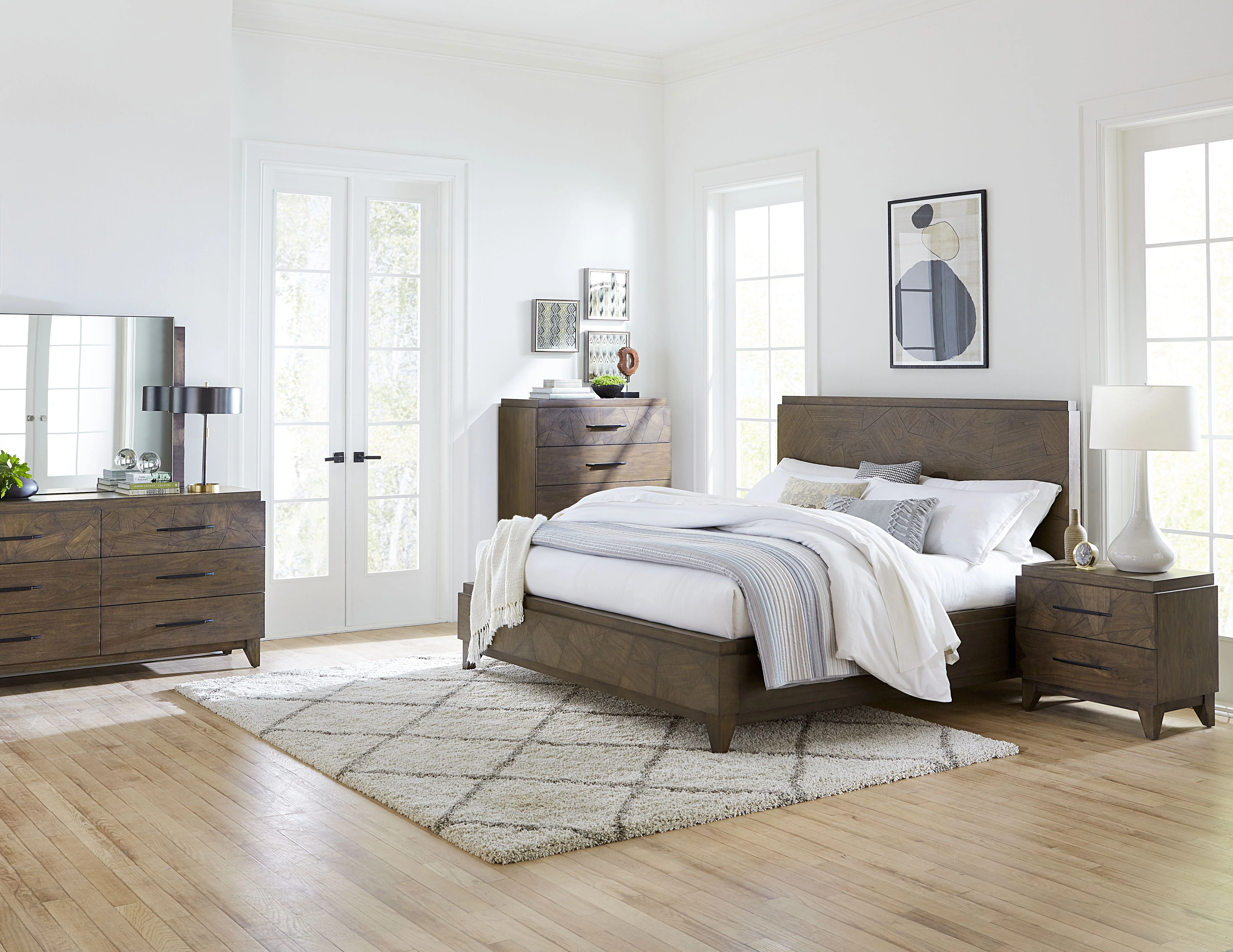 Broderick Five-Drawer Chest  in Wild Oats Brown - Image 2